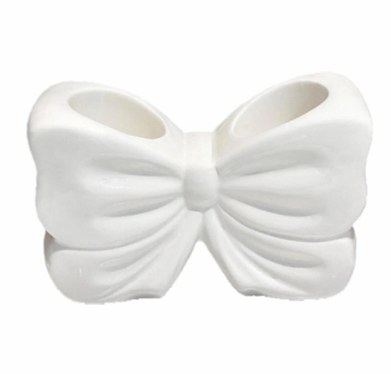 Organizer Na Szczoteczki Do ZęBów Uchwyt Na Szczoteczki Do Zębów Bowtie 2 Miejsca Wystrój Łazienki Przenośny, Szybkoschnący Blat Akcesoria łAzienkowe(White)