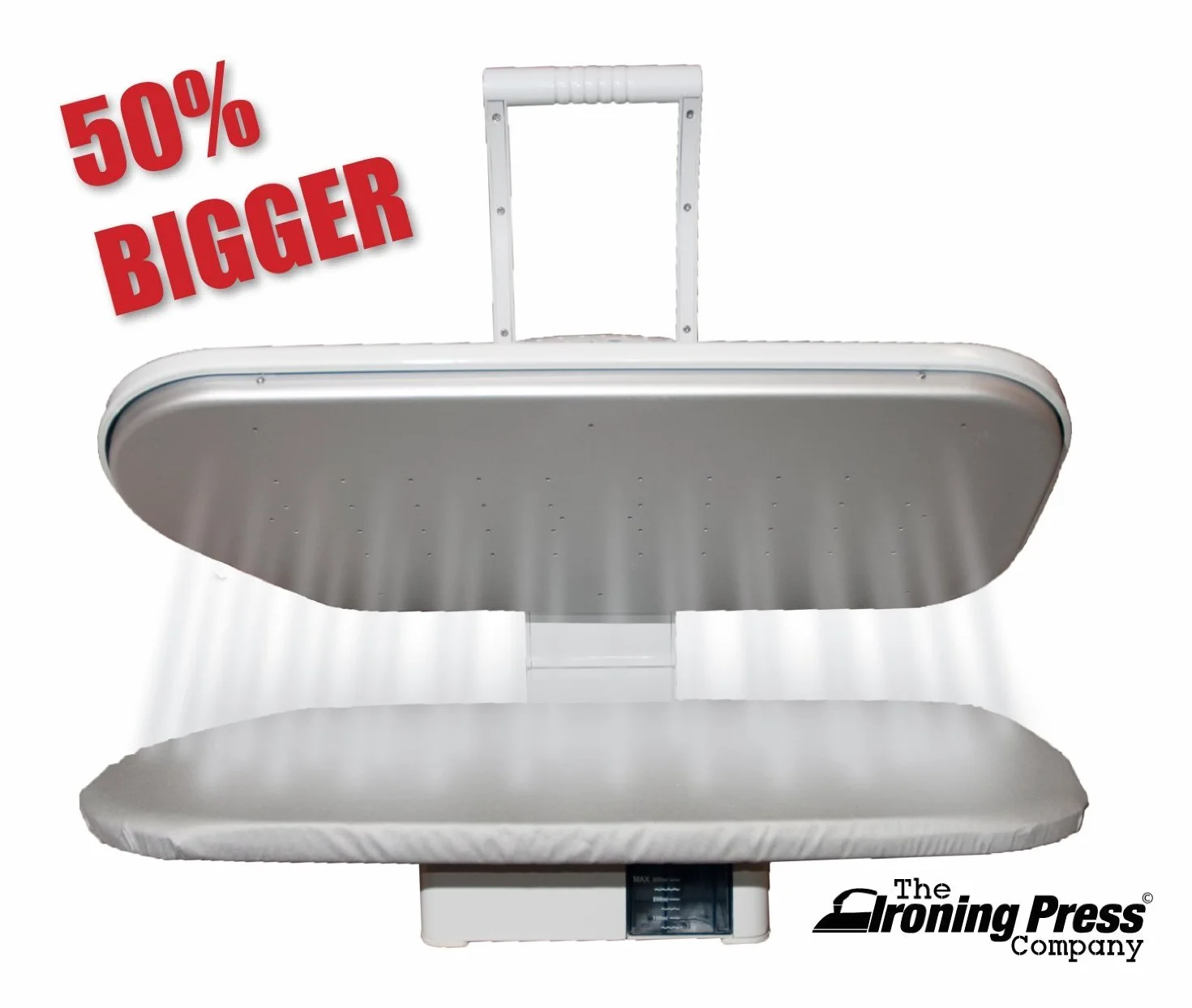 Zaawansowana prasa do prasowania firmy speedypress z podstawką na prasę - standardowy rozmiar, Mega 64 cm x 27 cm (+ zapasowa pokrywa i piankowy filc)