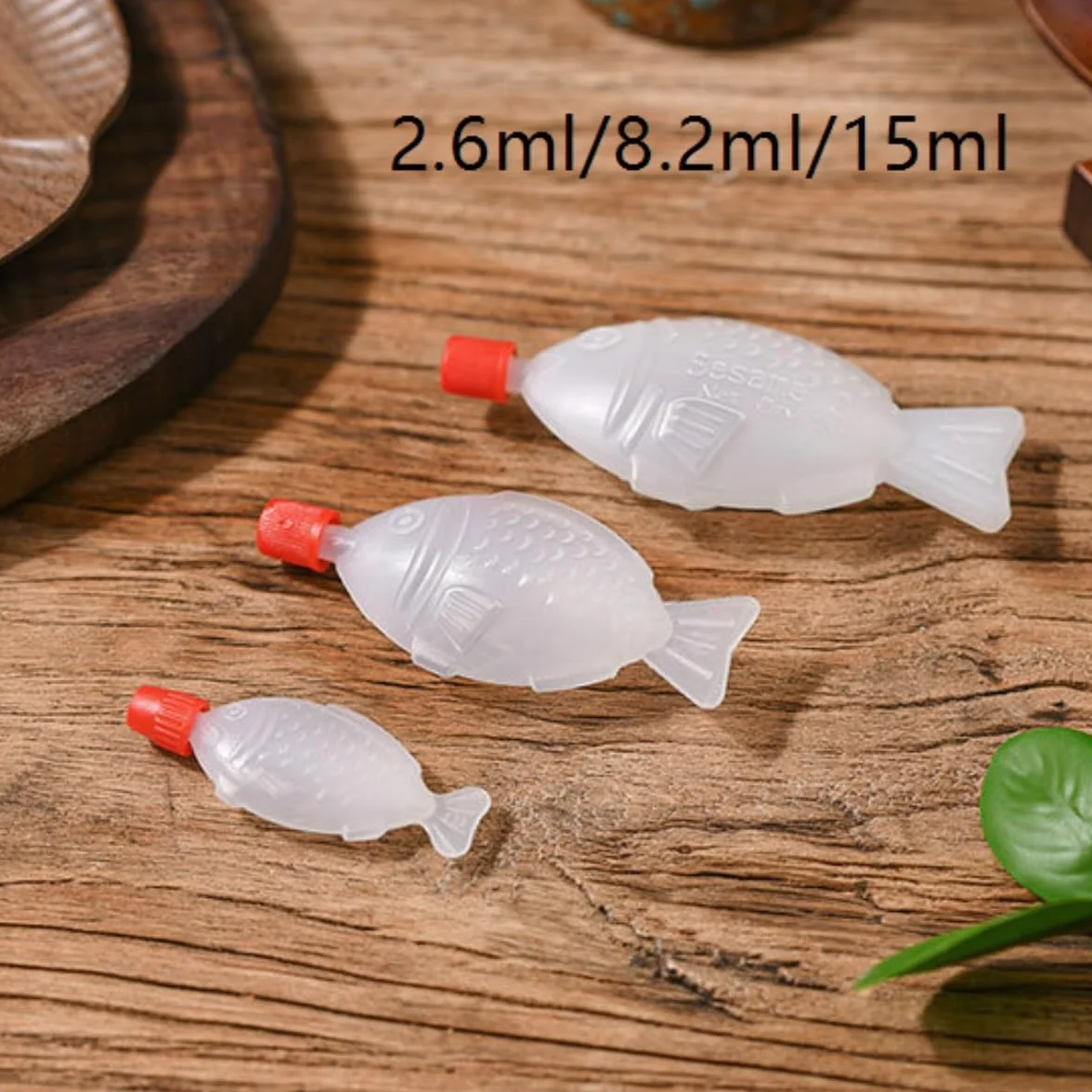 Butelka Do Wyciskania Zestaw 6-częściowy Butelka Z Ketchupem Plastikowa Butelka Na Przyprawy Sos Butelka Do Wyciskania Sos Sałatkowy W Kształcie Ryby Pojemnik Na Miód Gadżety Kuchenne(2.6ml)