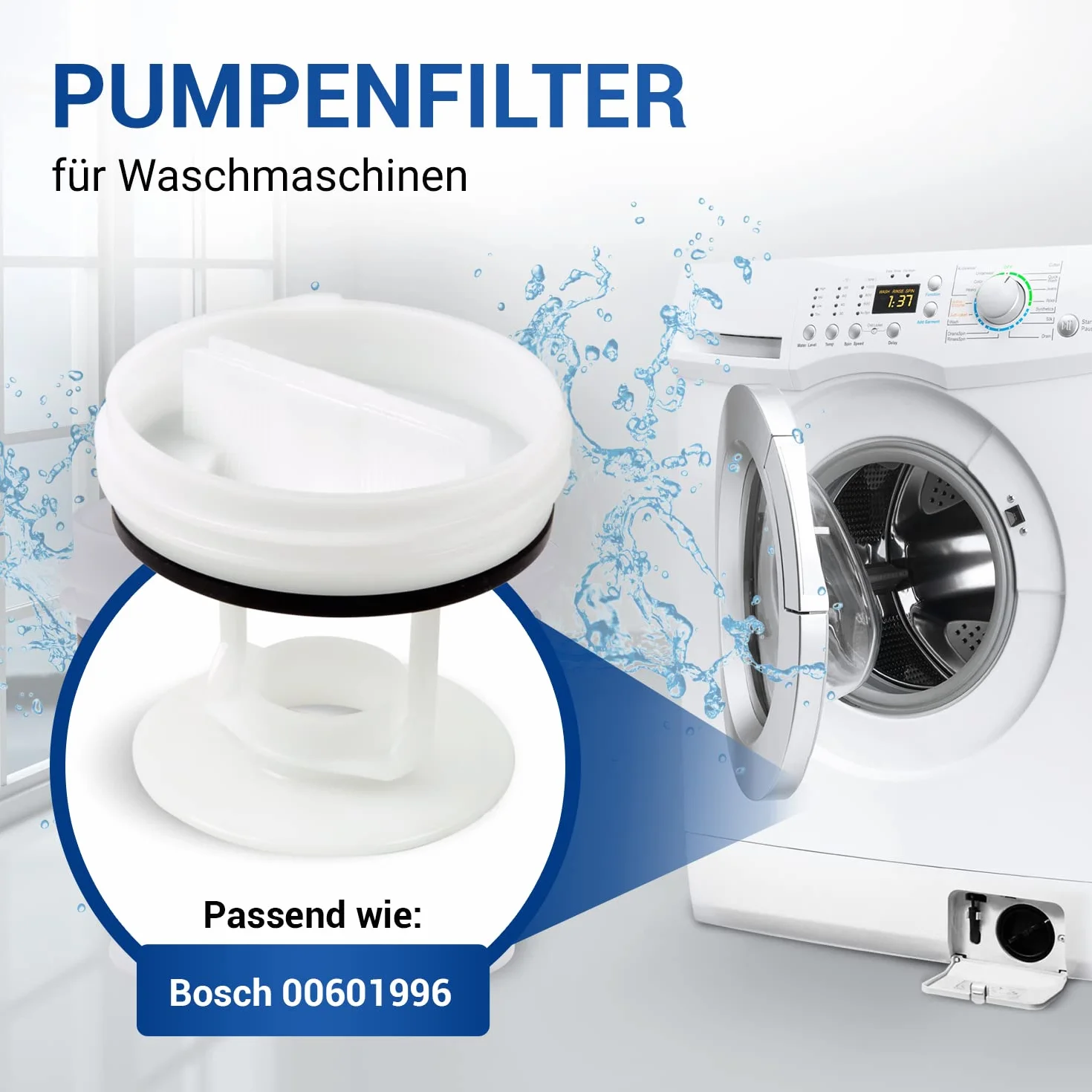 Sitko do nitki filtr zamiennik do Siemens Bosch 00601996 601996 095269 do pompy odpływowej Askoll pralki pralki