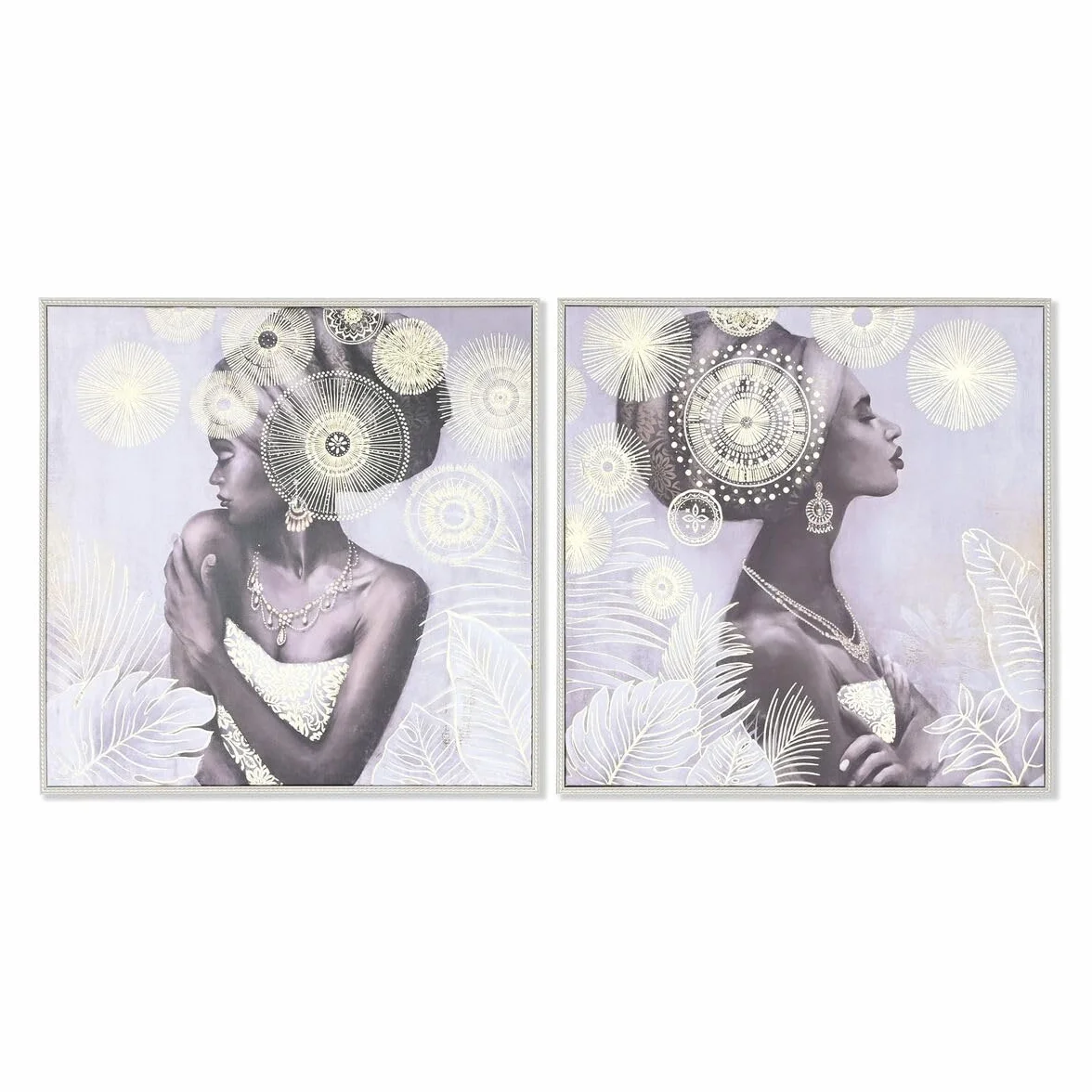 ESPRI Home Ramka Kolonialna Złoty Afrykański 80 x 2,8 x 80 cm (2 szt.)