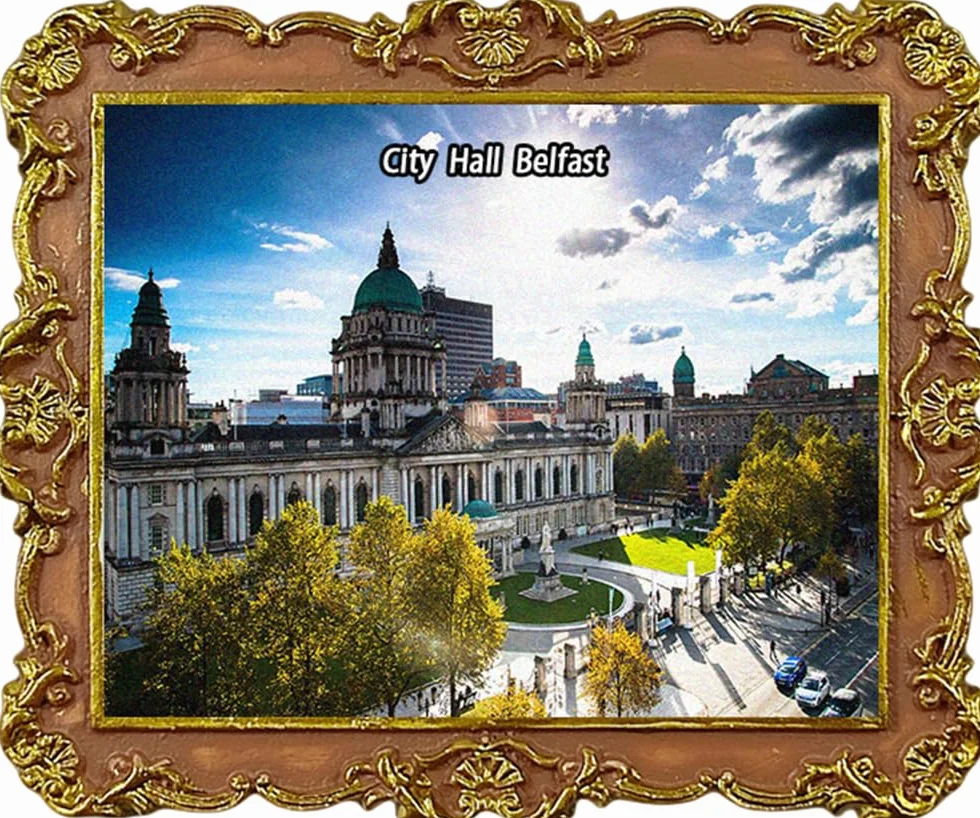 Ratusz Belfast Wielka Brytania podróż pamiątka magnes na lodówkę atrakcje miasto magnesy na lodówkę