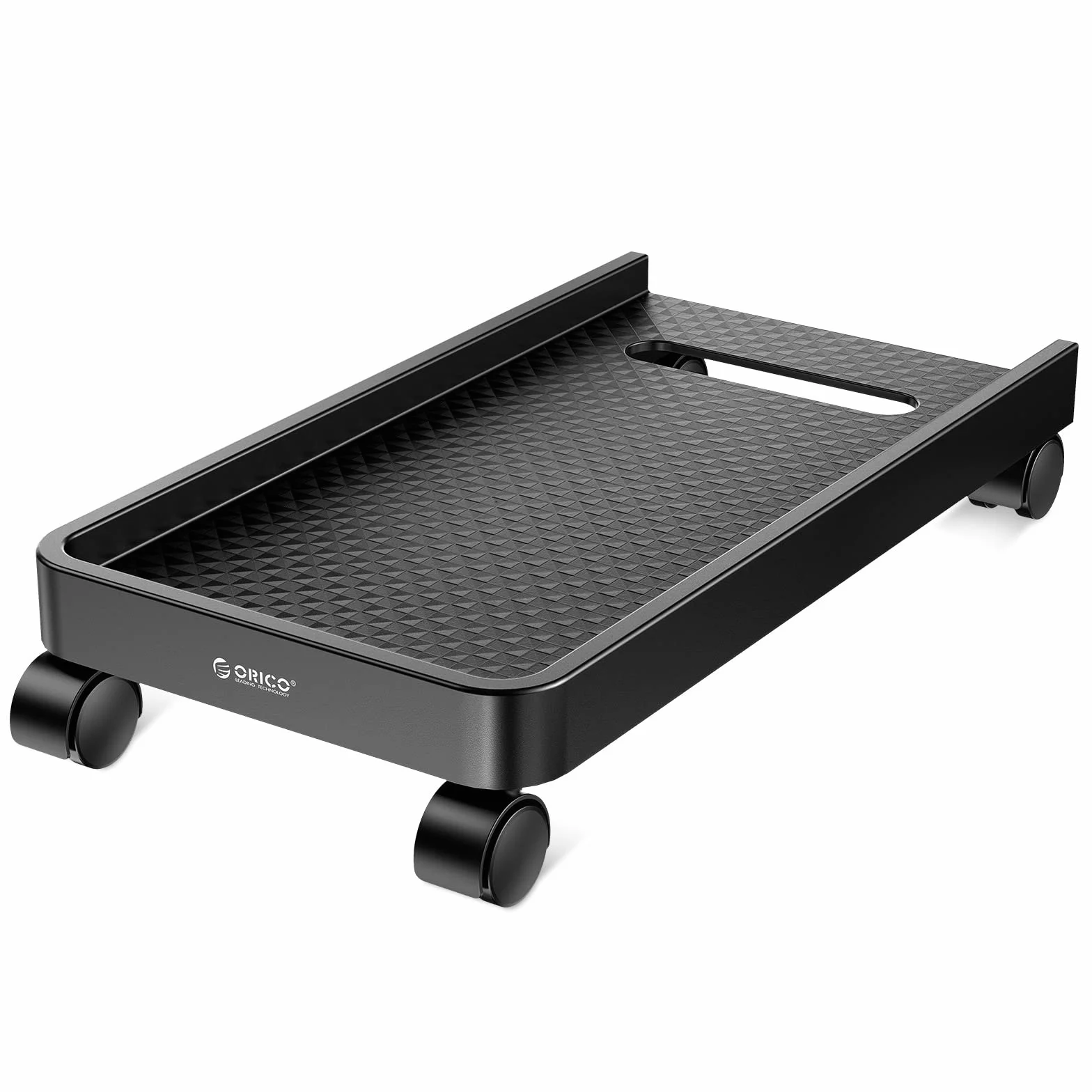 ORICO Uniwersalny uchwyt na procesor z 2 kółkami blokującymi i 2 obrotowymi kółkami, do komputera PC Tower, drukarki, roślin doniczkowych (45,4 x 22,2 x 2 cm)