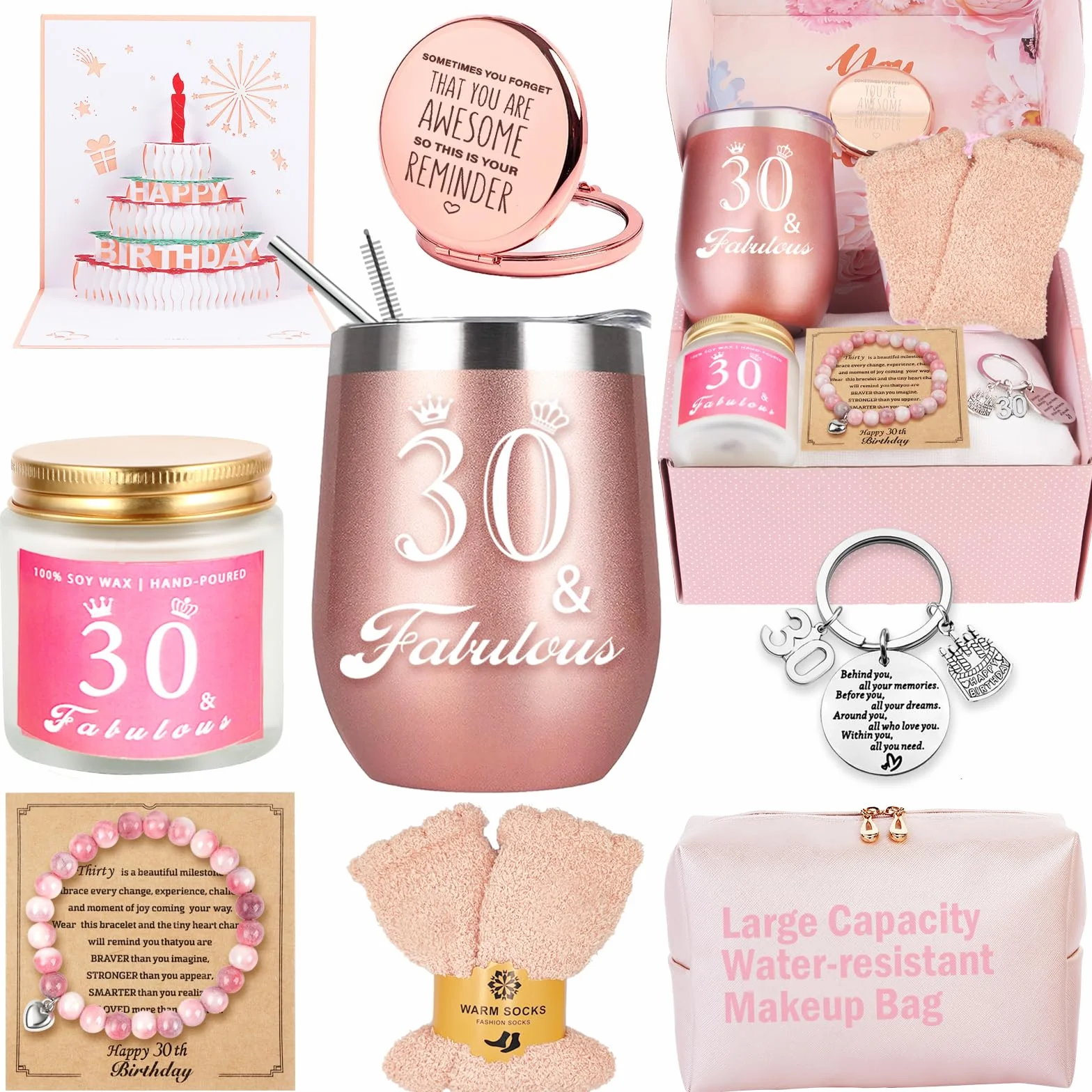 Prezent na 30. urodziny dla niej kosz upominkowy Happy 30th Birthday
