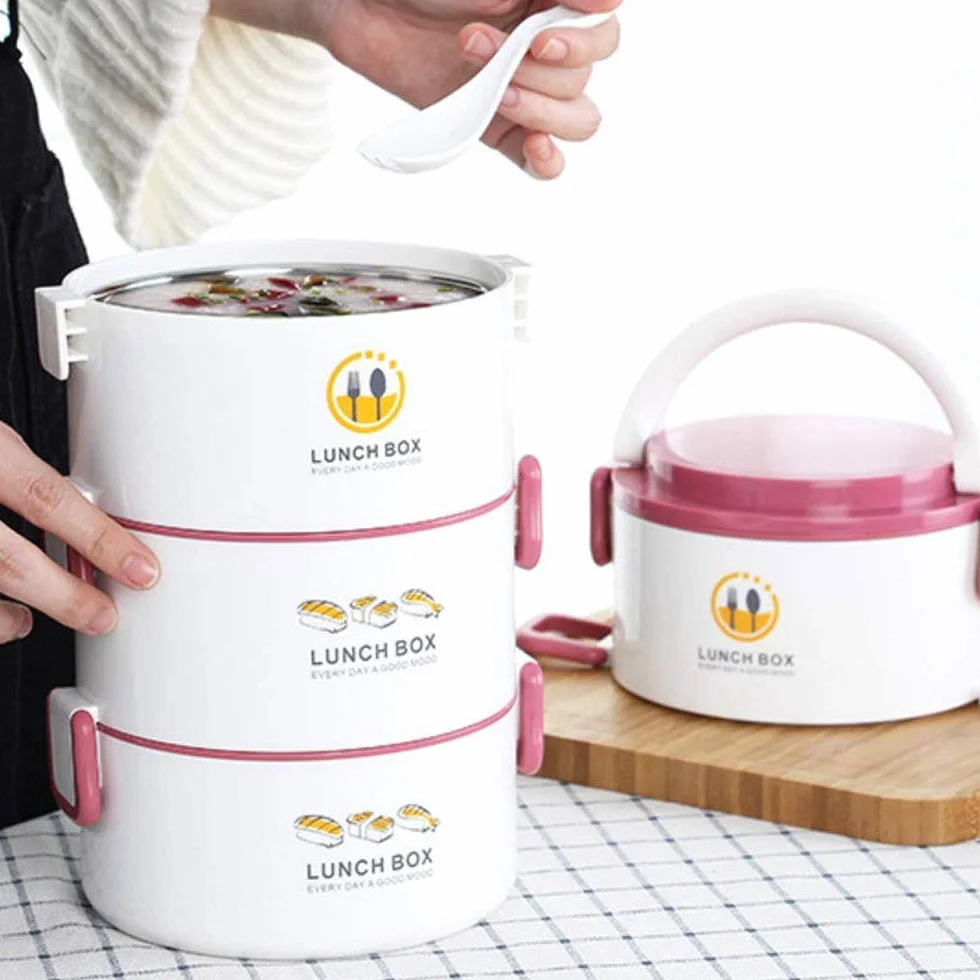 Pudełko bento do układania w stosy dla dzieci i dorosłych, izolowane LeakProof szkoła piknikowa biuro outdoorowe jedzenie przenośny pojemnik pojemnik na lunch ze stali nierdzewnej