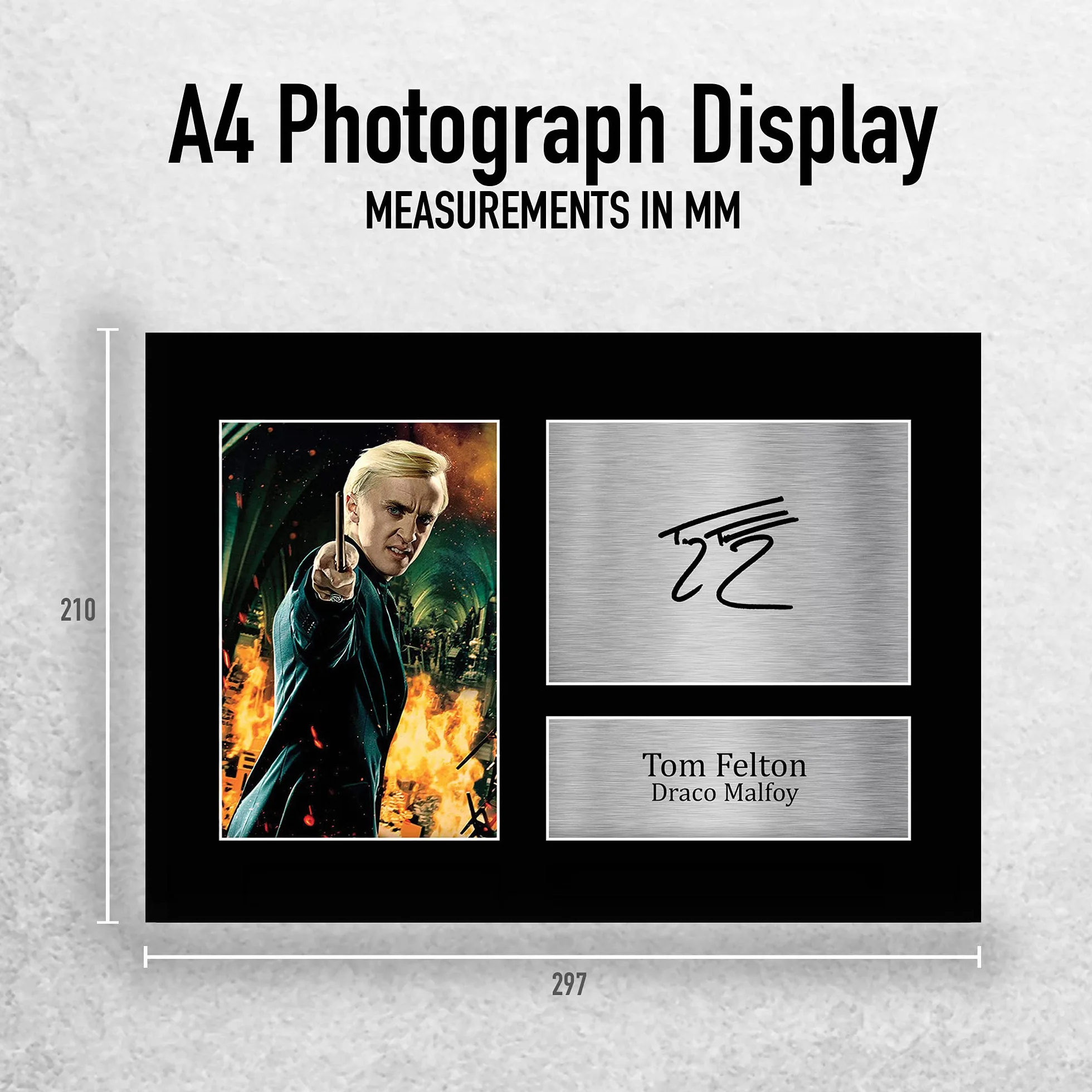 HWC Trading A4 Tom Felton Harry Potter Draco Malfoy prezenty z nadrukiem podpisanym autografem dla fanów pamięci filmowej