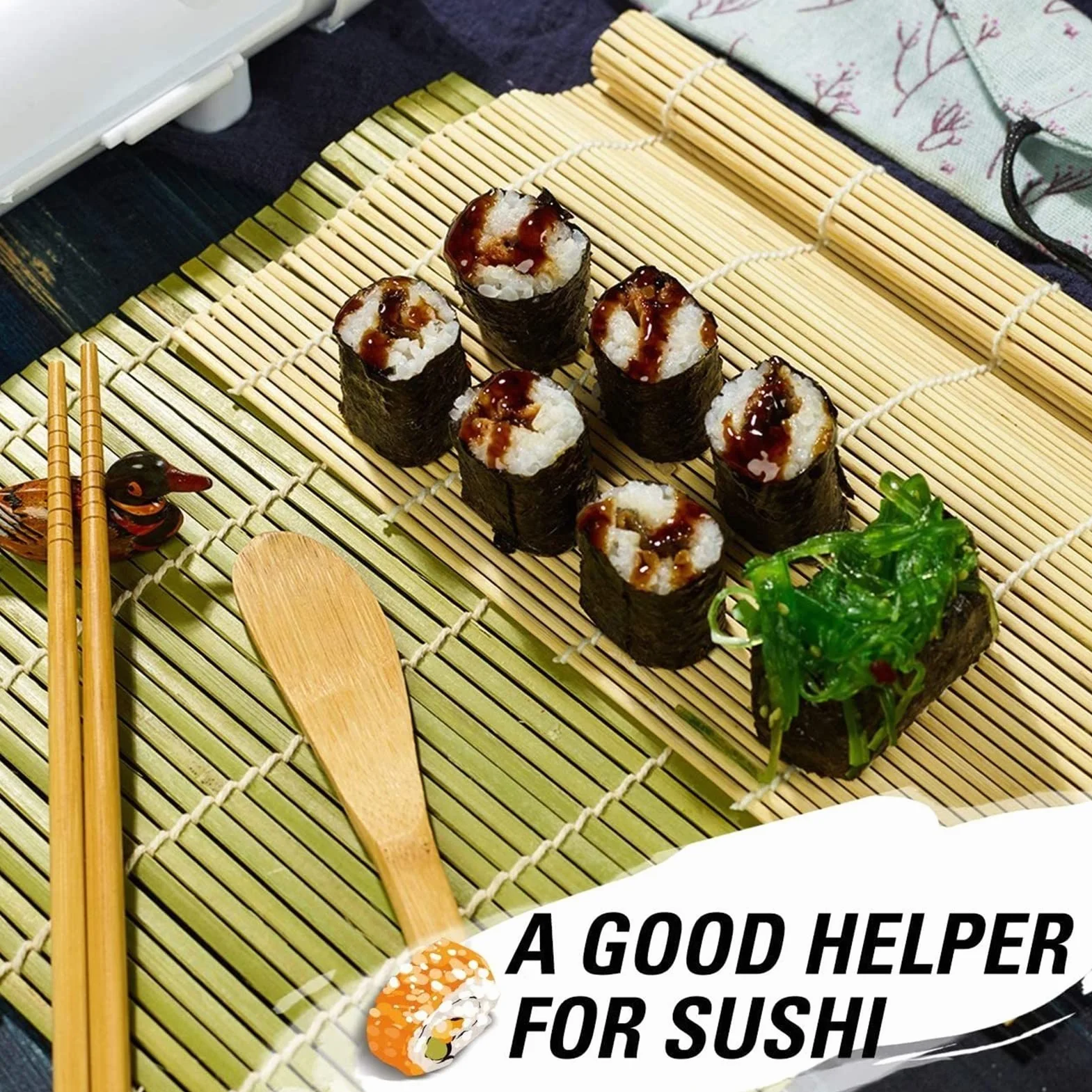 Zestaw do robienia sushi, forma do sushi, Zestaw do robienia Sushi Zestaw Sushi Roller Bazooka Forma do kulek ryżu z maty bambusowe Pałeczki Kuchnia Sashimi Sushi Narzędzia dla majsterkowiczów Akcesor
