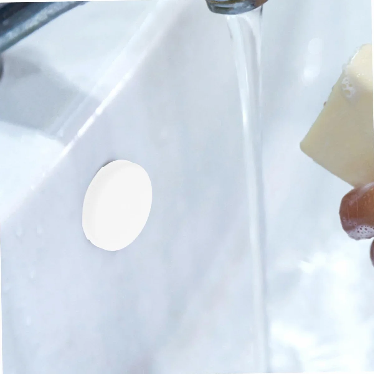 Plastikowe osłony otworów przelewowych, okrągłe zaślepki odpływowe do umywalek łazienkowych i wanien, zapobiegają rozlaniu wody i utrzymują czystość, 10 szt
