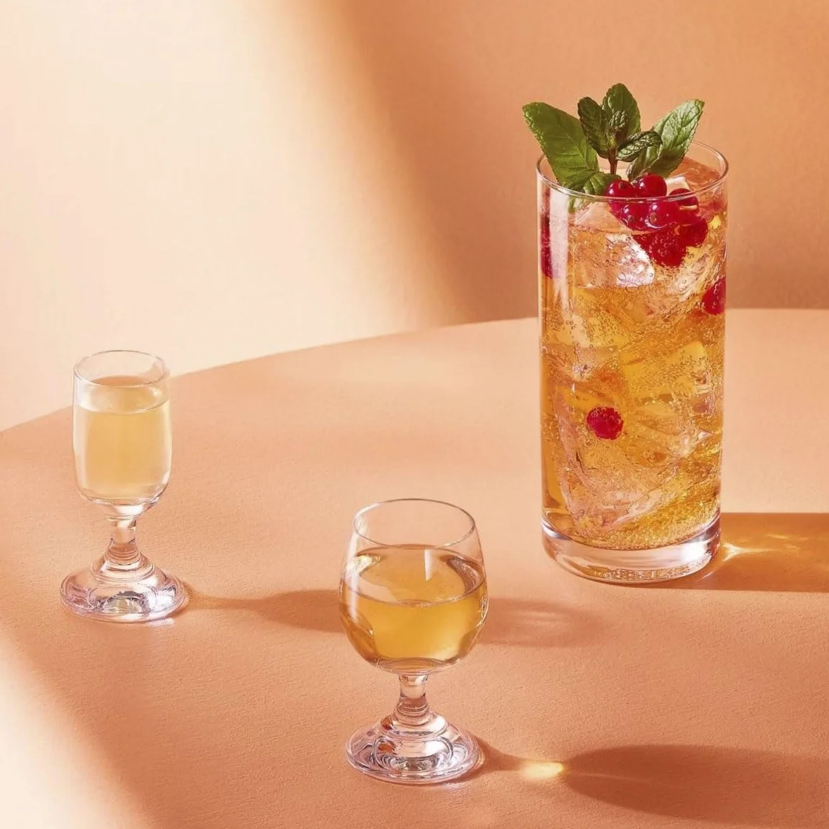 KROSNO Szklanki long drink do wody, napojów i soków | Komplet 6 x 300 ml | Kolekcja Balance | Bezołowiowe szkło kryształowe, Gładki rant | Stabilne dno, Na przyjęcia i imprezy, Do zmywarki
