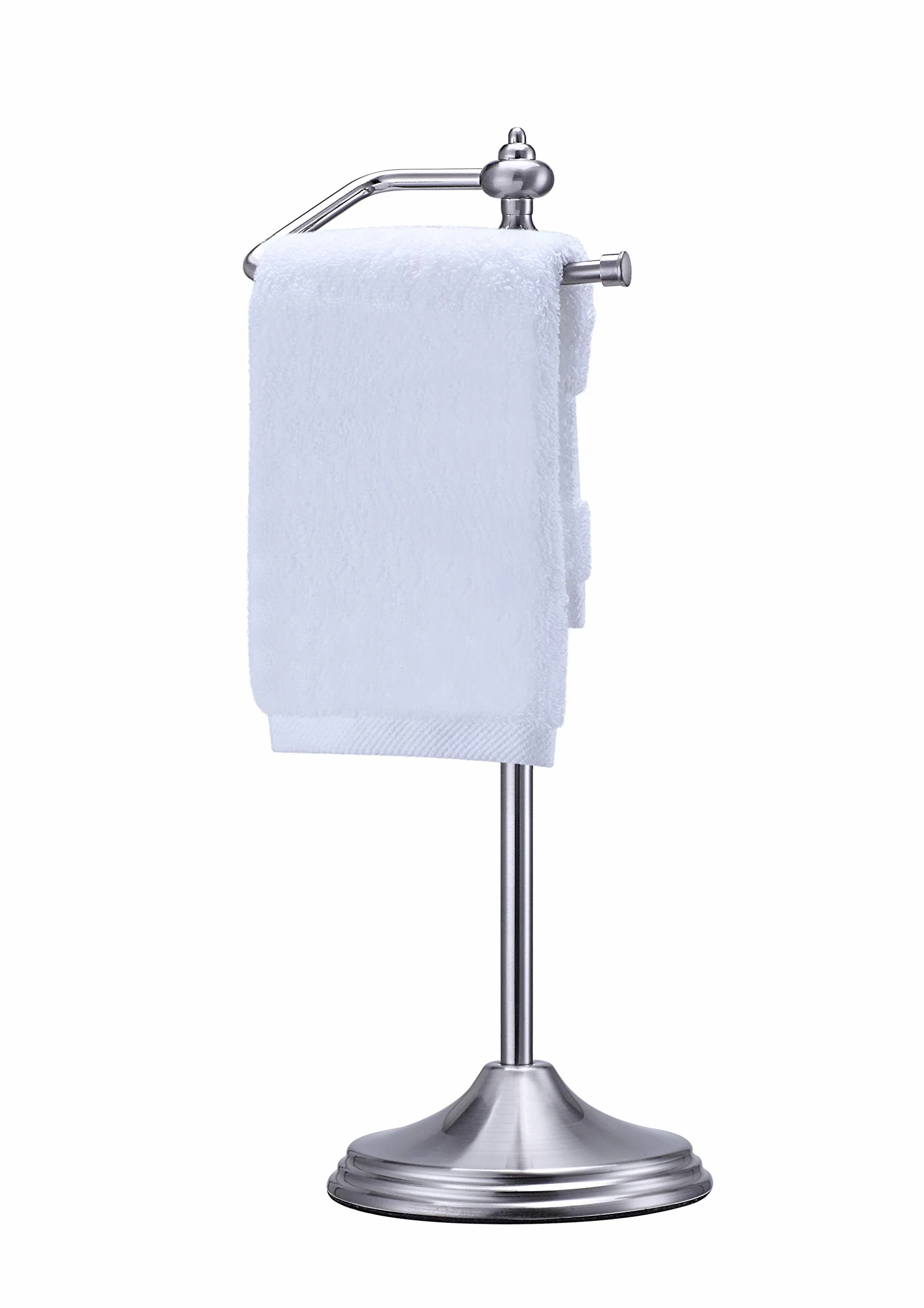 SunnyPoint metalowy uchwyt na ręczniki dekoracyjny 36 cm satynowy nikiel