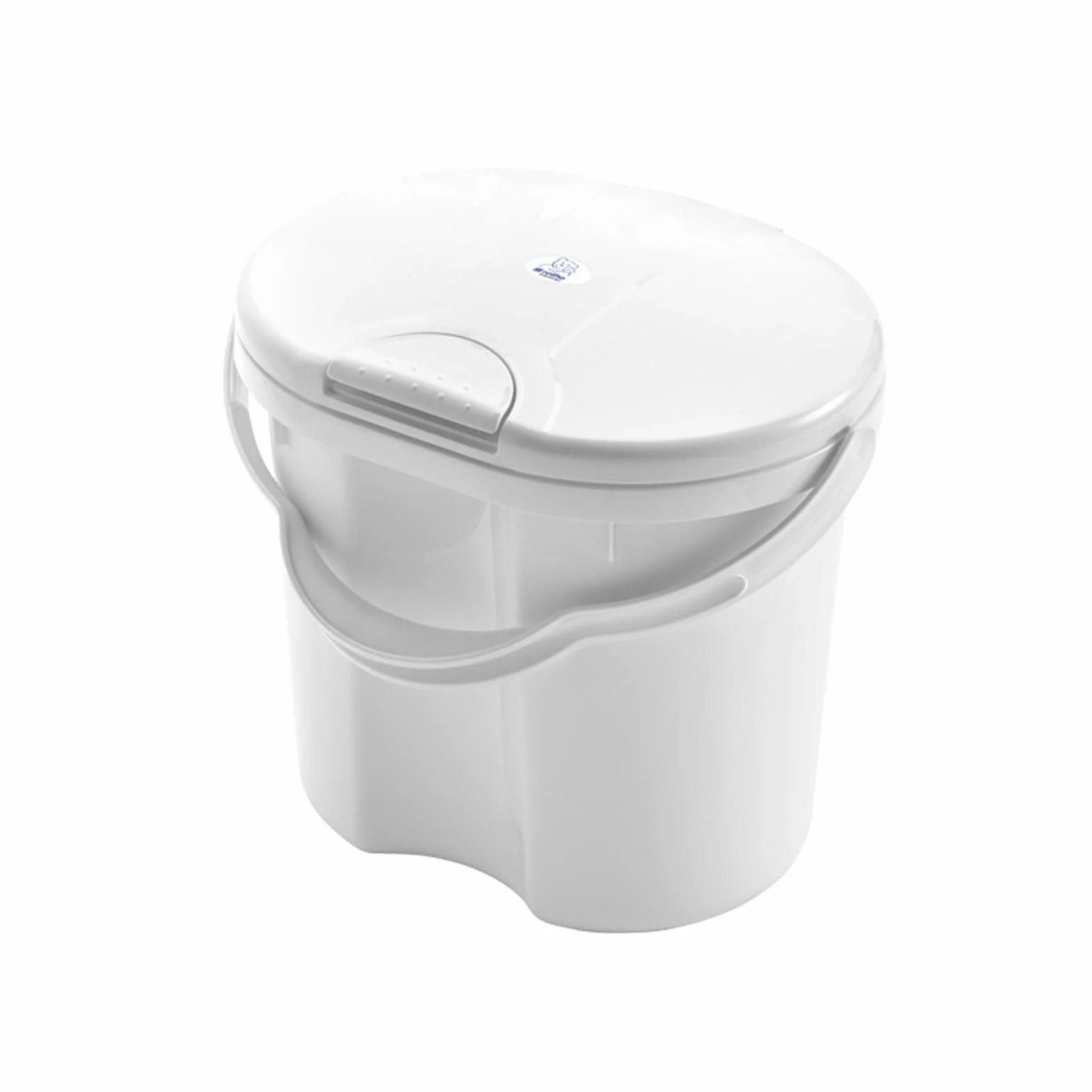 Rotho Babydesign TOP kosz na pieluchy – z recyklingu – pojemnik na pieluchy – bezzapachowy – bez kaset uzupełniających – wiadro do przewijania – biały