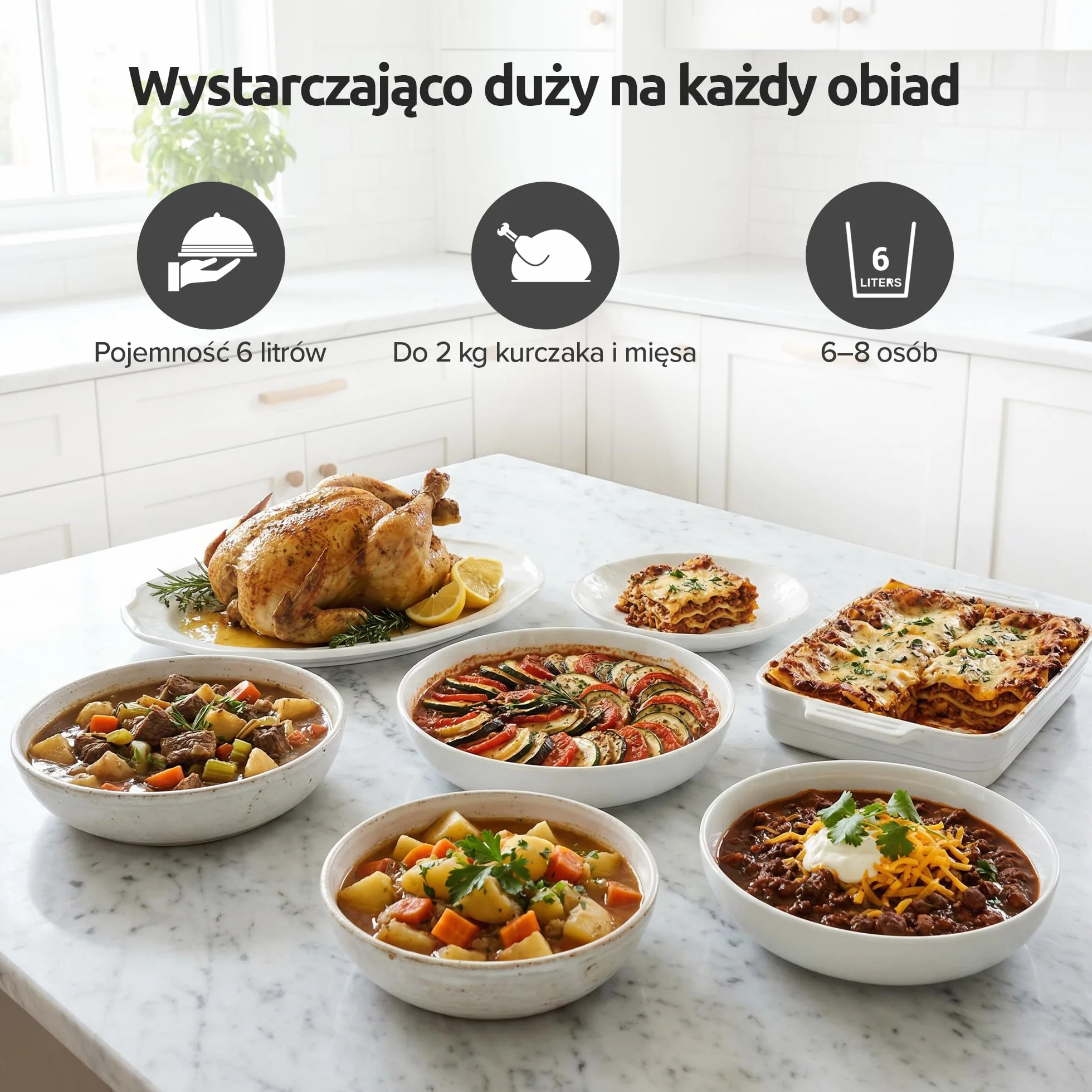 Olvy Slow Cooker 6 l Pro cyfrowy wolnowar z timerem, ekranem dotykowym, funkcja rozmrażania, 24 h, timer, 3 stopnie