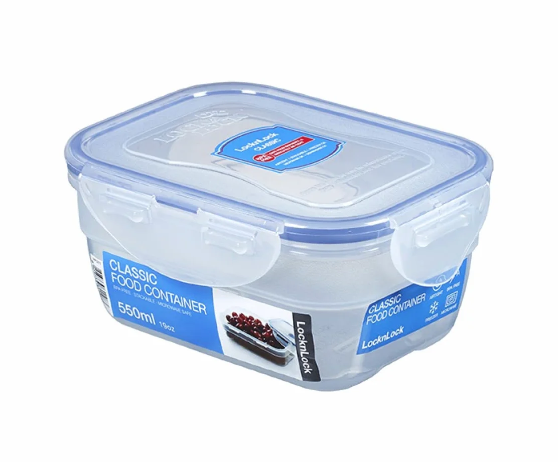 Lock&Lock zestaw pojemników na żywność, 18-częściowy zestaw pokrywek (6 x 550 ml, 6 x 800 ml, 6 x pudełko 1 l), możliwość układania w stos, pusta w sobie i wielofunkcyjna szpachla do drewna oliwkowego