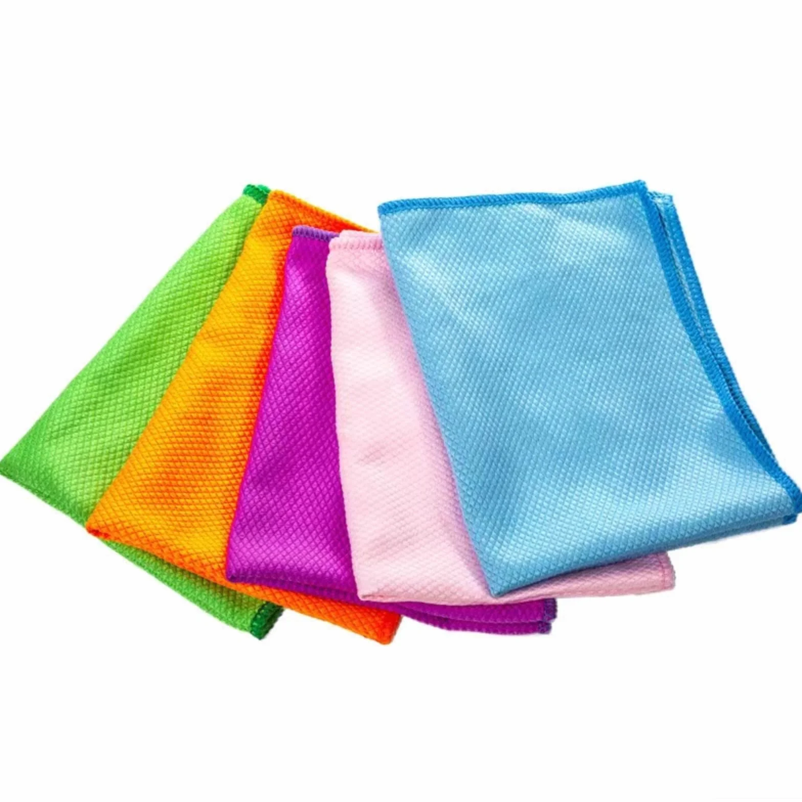 Streak-Free Miracle Cleaning Cloths Reusable Multipurpose Streak Free Miracle Cleaning Cloths Fish-Scale Streak Free Glass Cleaning Cloth for Table Kitchen(10pc)