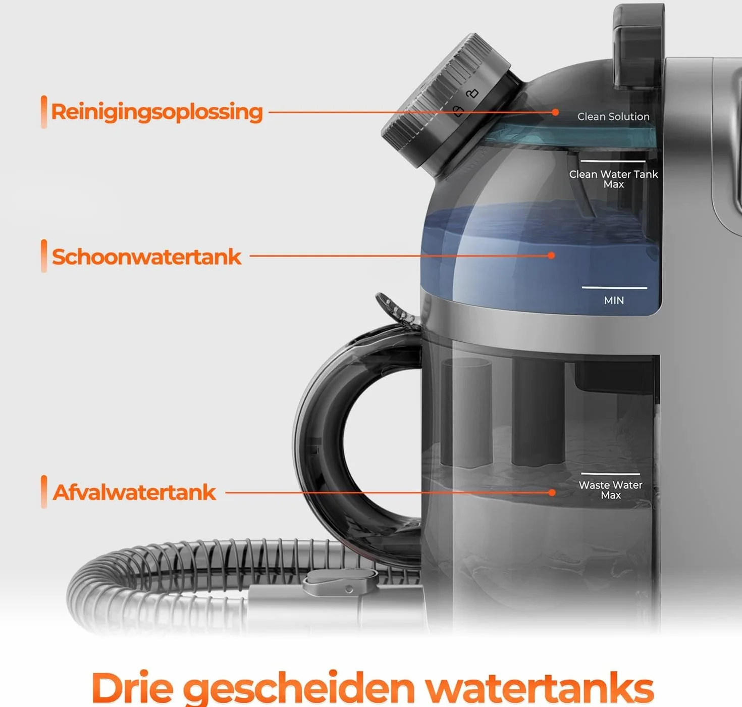 Uwant B200 Urządzenie do czyszczenia tapicerki 1900 W para 12000 Pa
