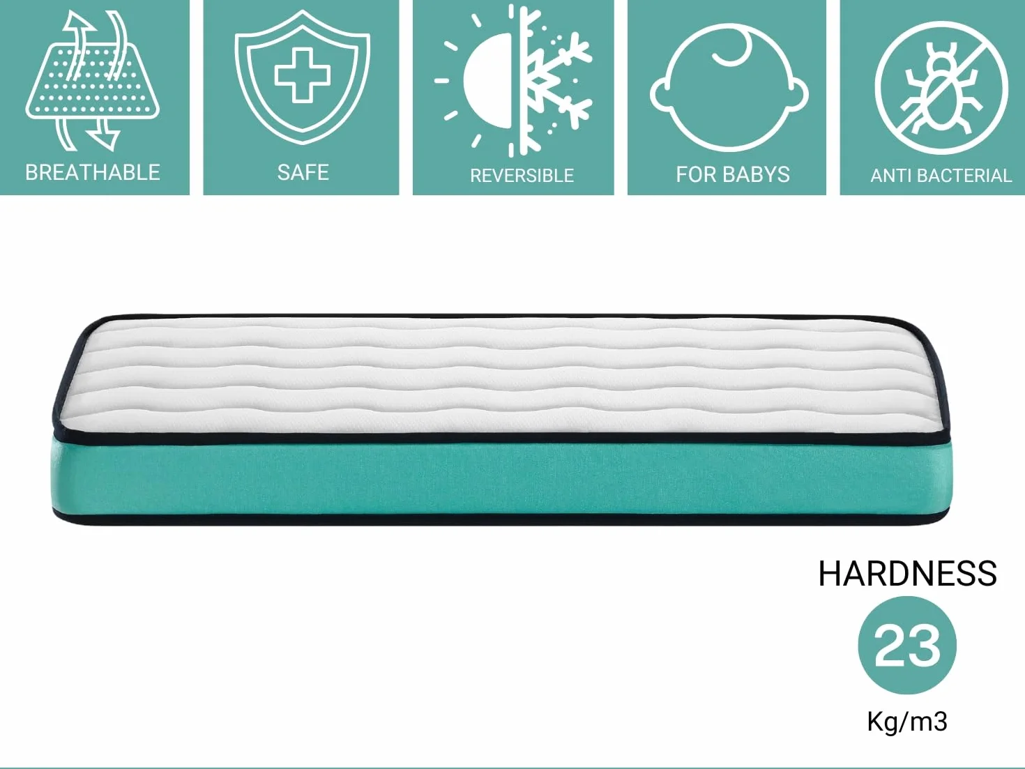 DREAMDI Materac łóżeczkowy 60X120X11 CM Comfort Baby - oddychający, ergonomiczny