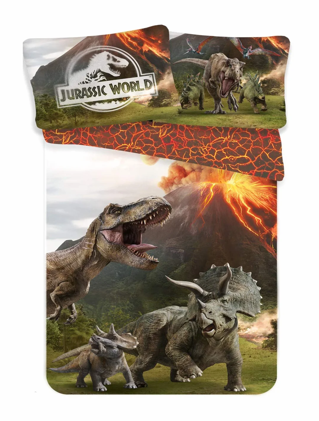 Jurassic World Pojedyncza bawełniana poszwa na kołdrę - Rozmiar europejski