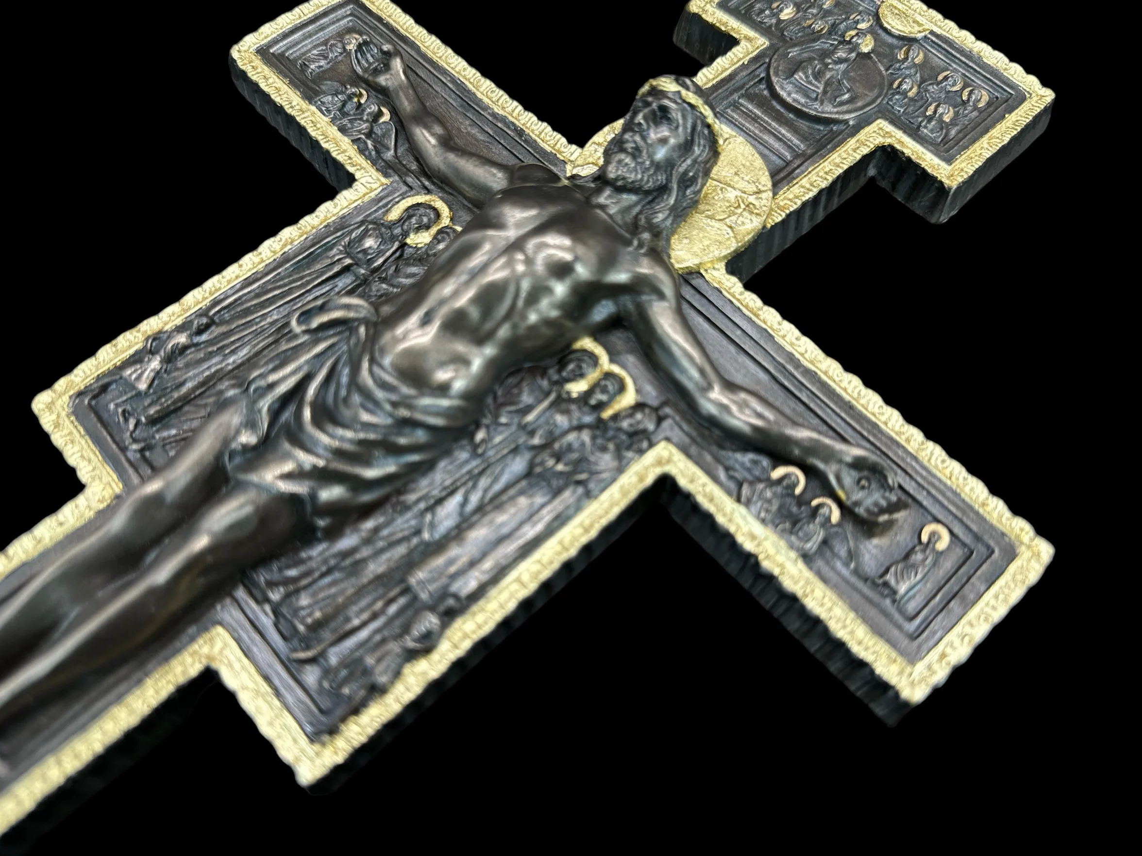 57 SPECIAL REPLICAS Rzeźba dekoracyjna figurka krucyfiks krzyż San Damiano, figurka jako prezent do salonu, dekoracja figurki, dekoracja