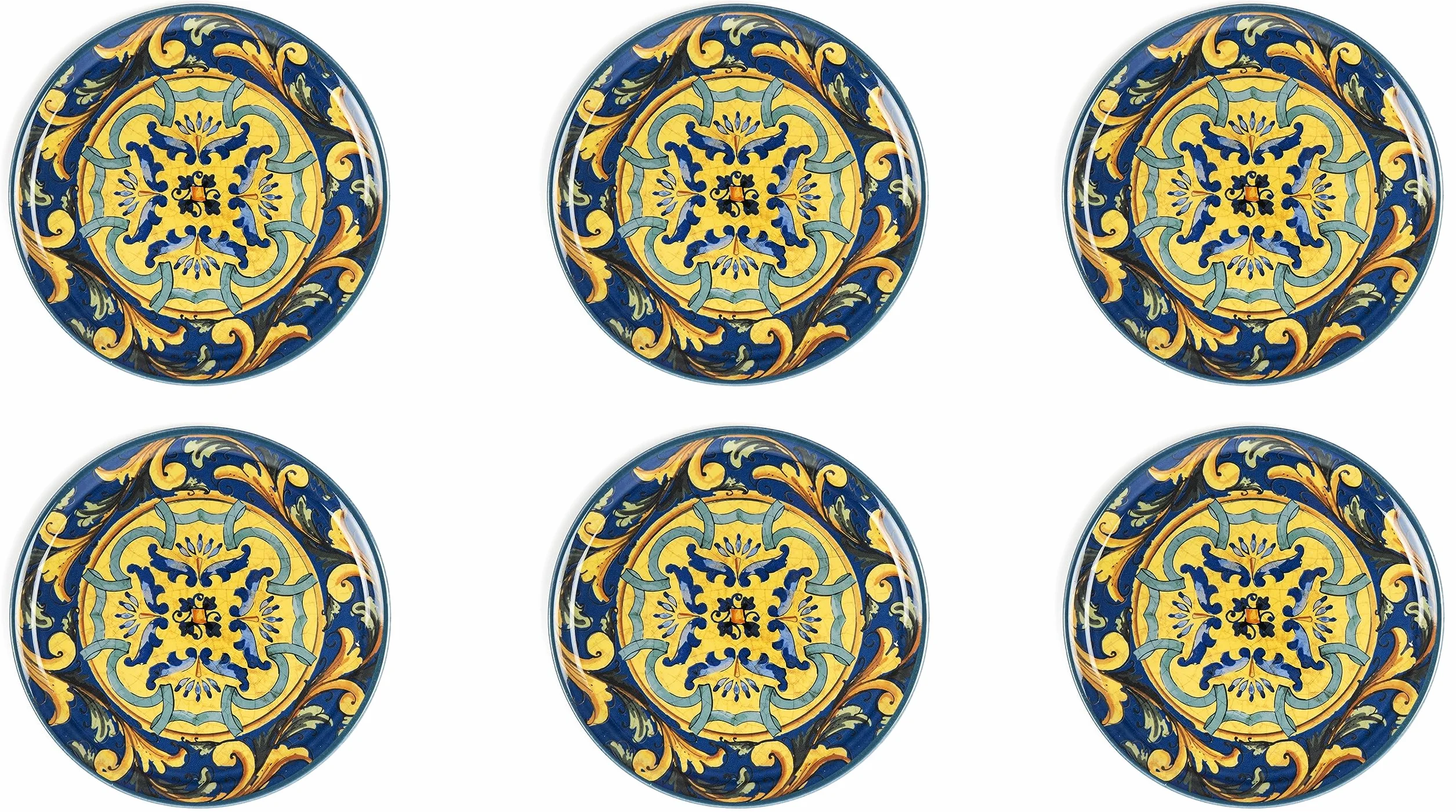 Excelsa Trinacria 6-częściowy zestaw talerzy do pizzy, porcelana, Ø 31,5 cm