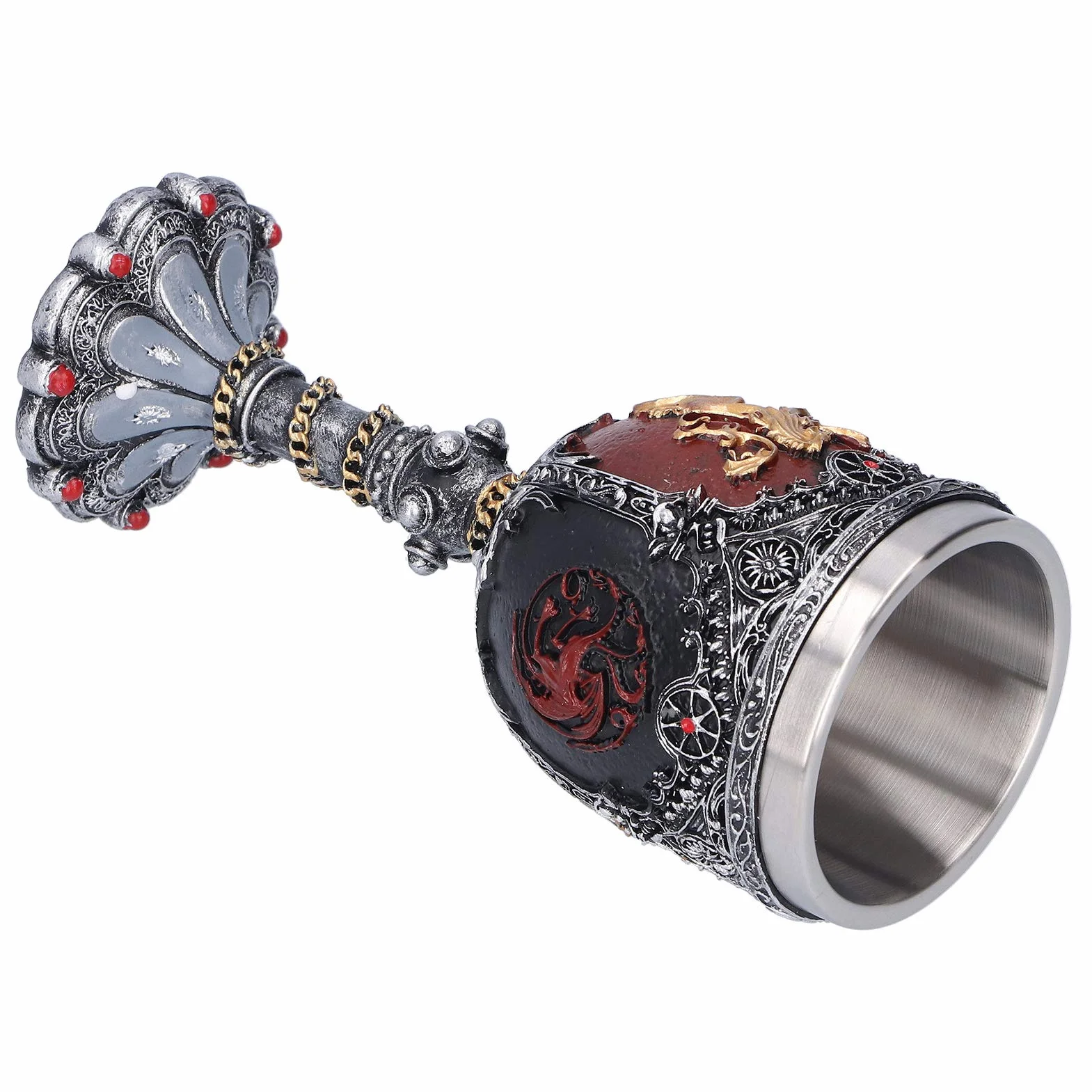 Kufel do Piwa z Unikalnym Wzorem 3D Viking, Naczynia do Picia na wodę, Kielich do Wina Kubek Whisky na Halloween Bar Party Supplies Dekoracje Urodzinowe (18x7cm)
