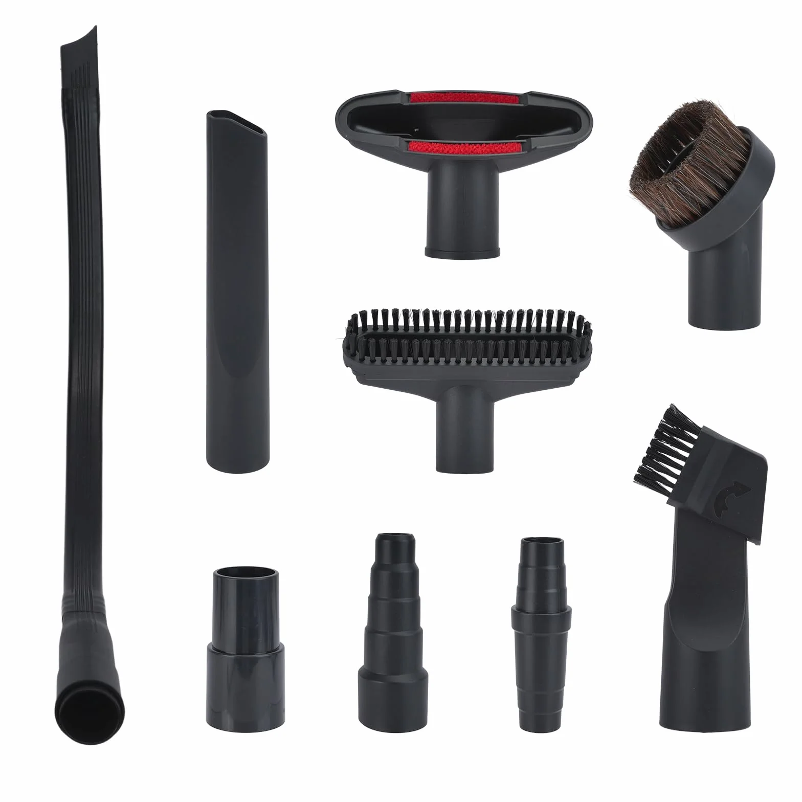 RETON 9-pak uniwersalnych końcówek próżniowych, zestaw adapterów do czyszczenia gospodarstwa domowego z akcesoriami do odkurzacza sklepowego, adaptery narzędzi szczelinowych, szczotki do suszarki