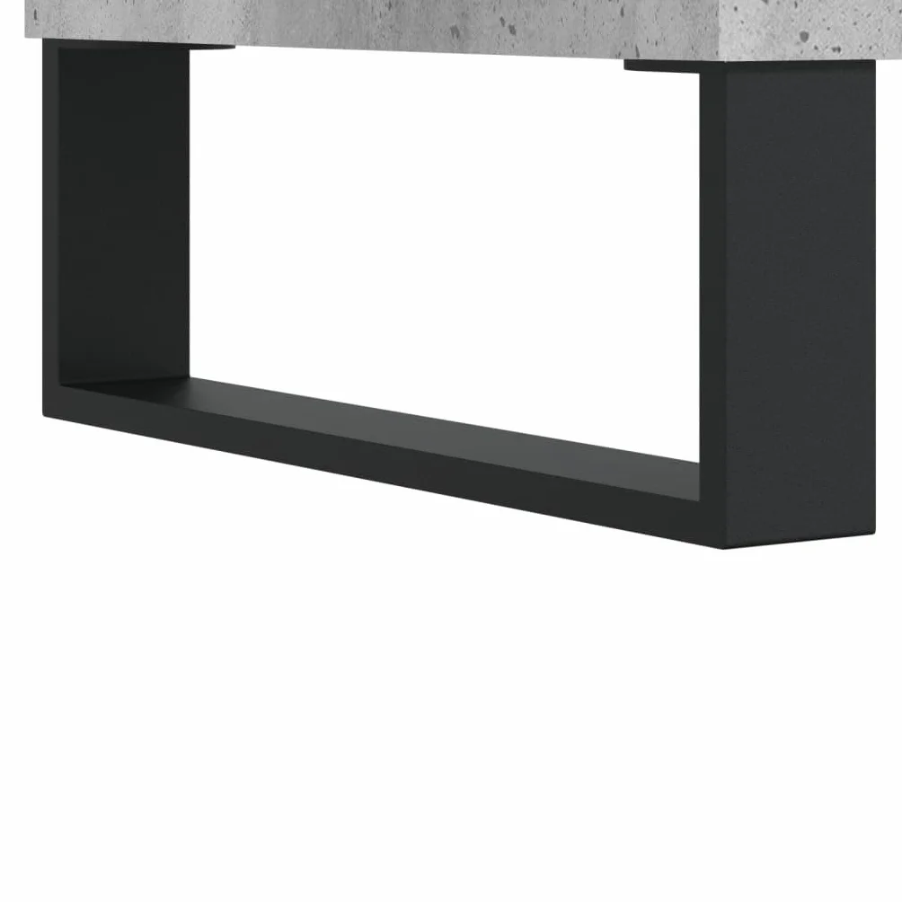 Szafa panelowa, betonowa, szara, 100 x 38 x 48 cm, materiał drewnopochodny, miejsce do przechowywania płyt winylowych