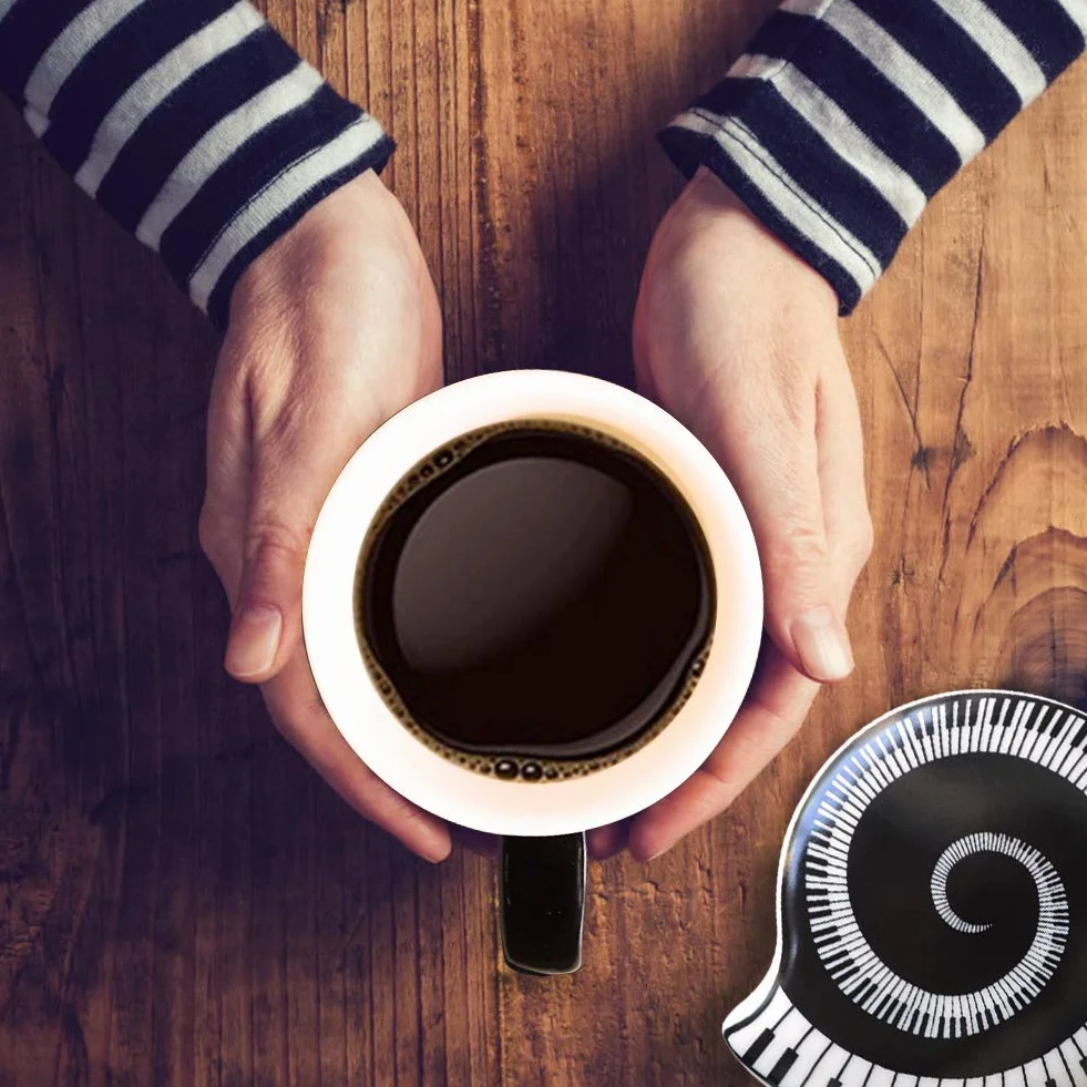 Kubek do kawy z nutą muzyczną 450 ml prezent dla miłośnika muzyki