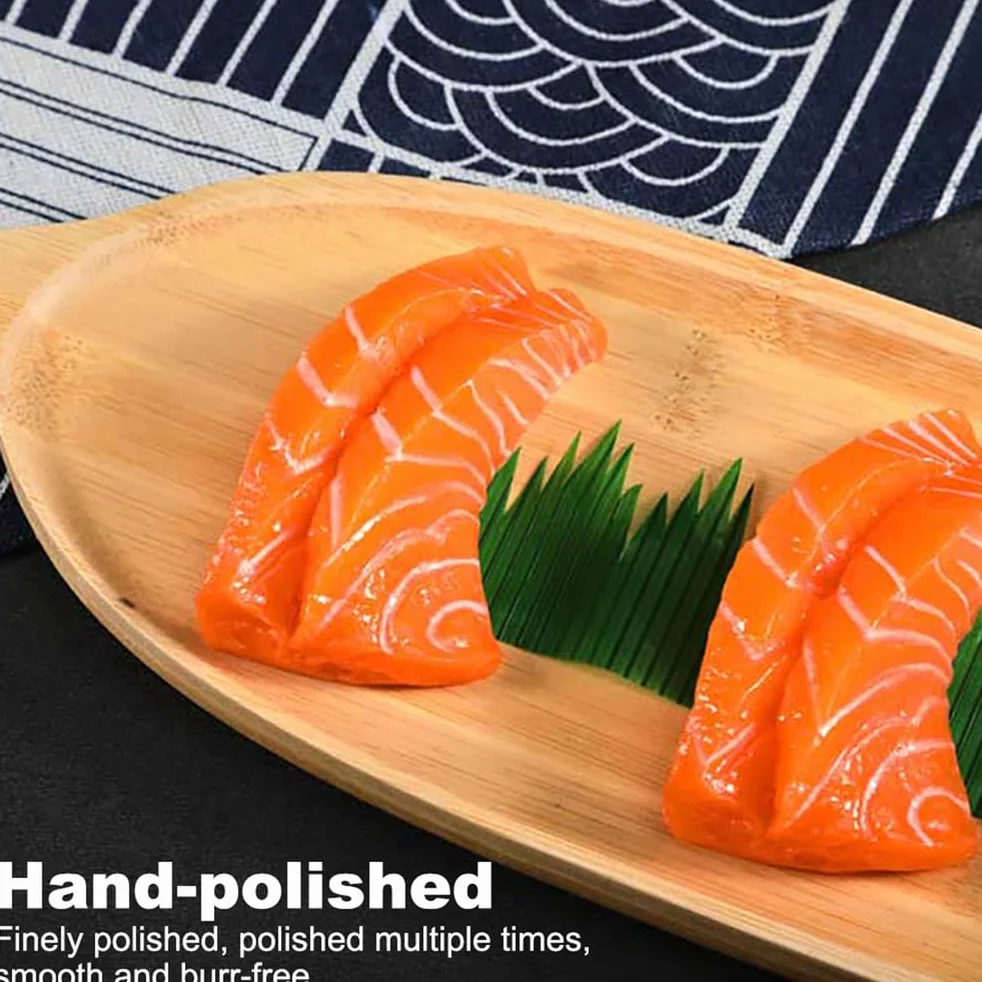 Drewniany talerz Sushi Sashimi w kształcie japońskiego liścia | talerz z przekąskami, kreatywny wystrój stołu w restauracji, wklęsły, antypoślizgowy serwer na jedzenie
