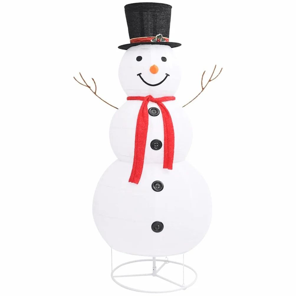 Bałwan LED figurka bożonarodzeniowa z materiału, 180 cm, z 180 diodami LED, 8 trybami świecenia, złącze USB, odporna na warunki atmosferyczne, do użytku wewnątrz i na zewnątrz, świąteczna