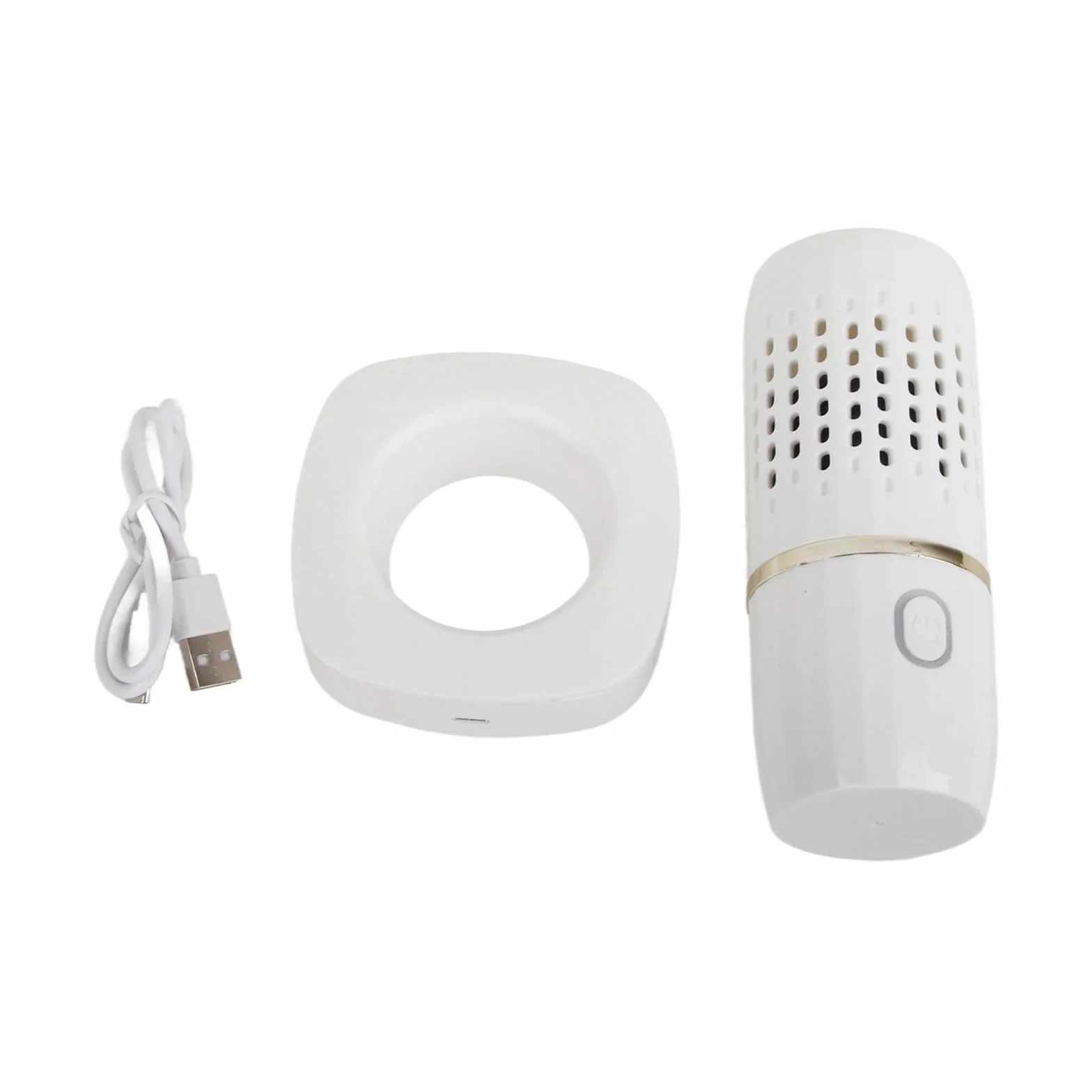 Pralka do Owoców i Warzyw, Bezprzewodowe ładowanie USB Przenośny środek do Czyszczenia Owoców i Warzyw Kształt Kapsułki Mini Oczyszczacz Owoców Oczyszczacz żywności z Podstawą do(Biały)