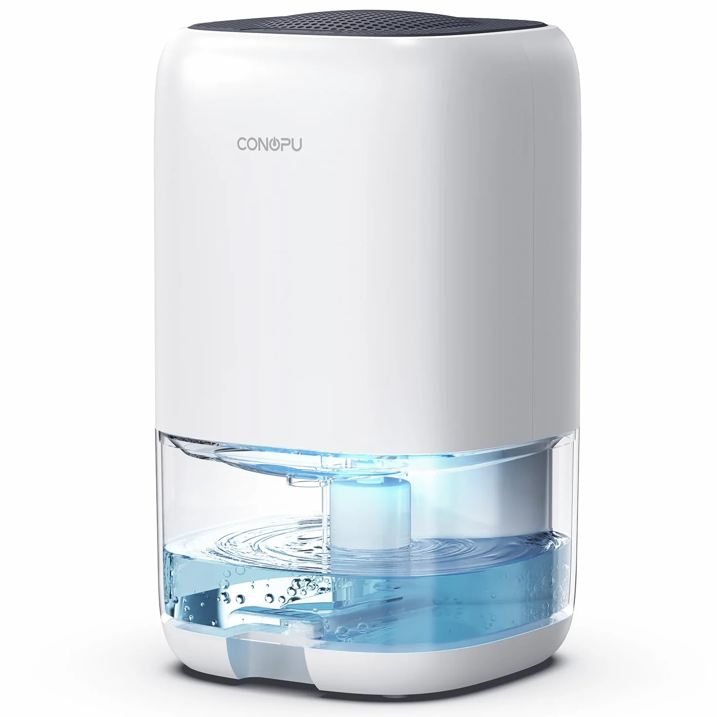 Osuszacz powietrza 1000 ml, osuszacz do domu z 7 kolorowymi diodami LED, kompaktowy, cichy i wydajny do małych przestrzeni, idealny do łazienki, szafy