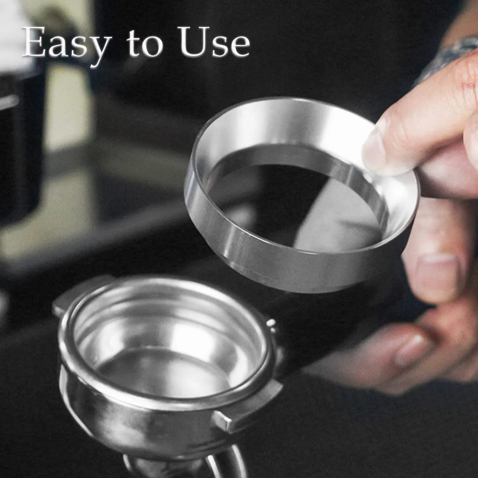 Aluminiowy pierścień dozujący 51 mm lejek do kawy magnetyczny do espresso