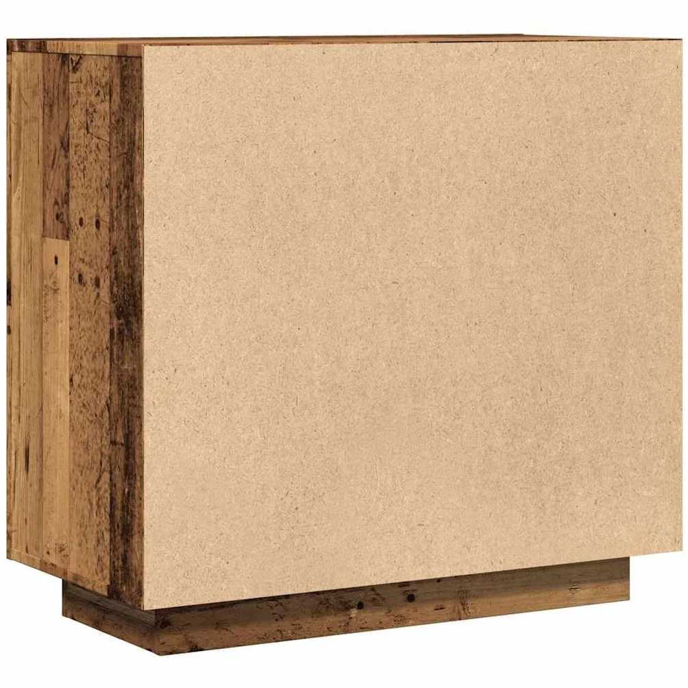 Générique Bufet ze starego drewna 80 x 40 x 75 cm drewno inżynieryjne, szafka do przechowywania z 2 przegródkami do salonu, uniwersalna szafka boczna na książki i dekoracje