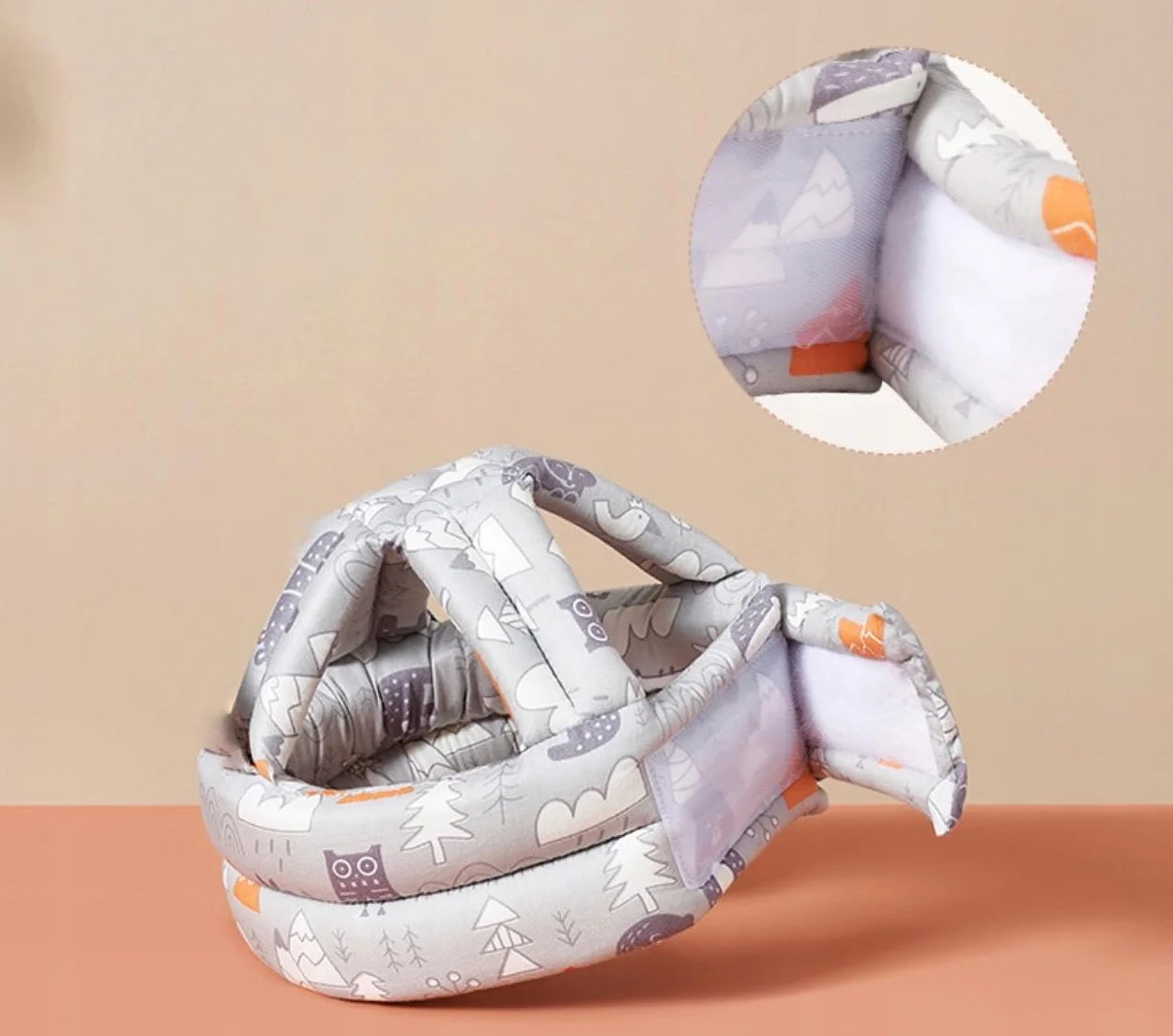 Kask ochronny dla dzieci do nauki chodzenia – regulowany, antywstrząsowy, miękki hełm dla niemowląt i maluchów 6–36m