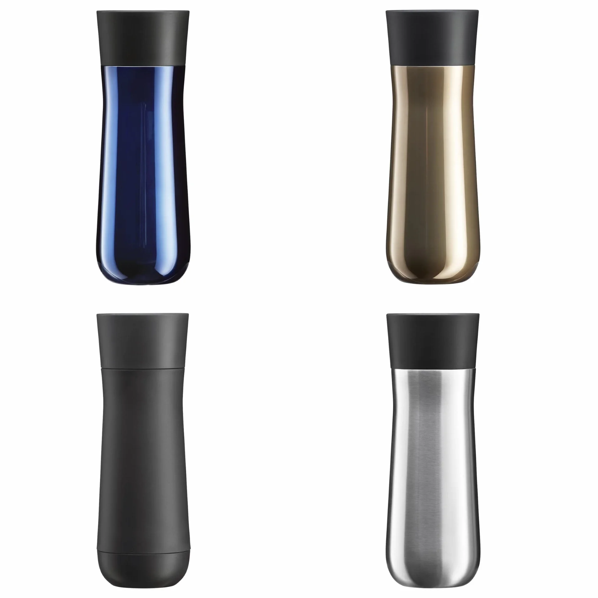 WMF Impulse kubek termiczny 350 ml, kubek termiczny z automatycznym zamknięciem, otwór do picia 360°, utrzymuje napoje ciepłe/zimne przez 1-2 h, ciemnoszary