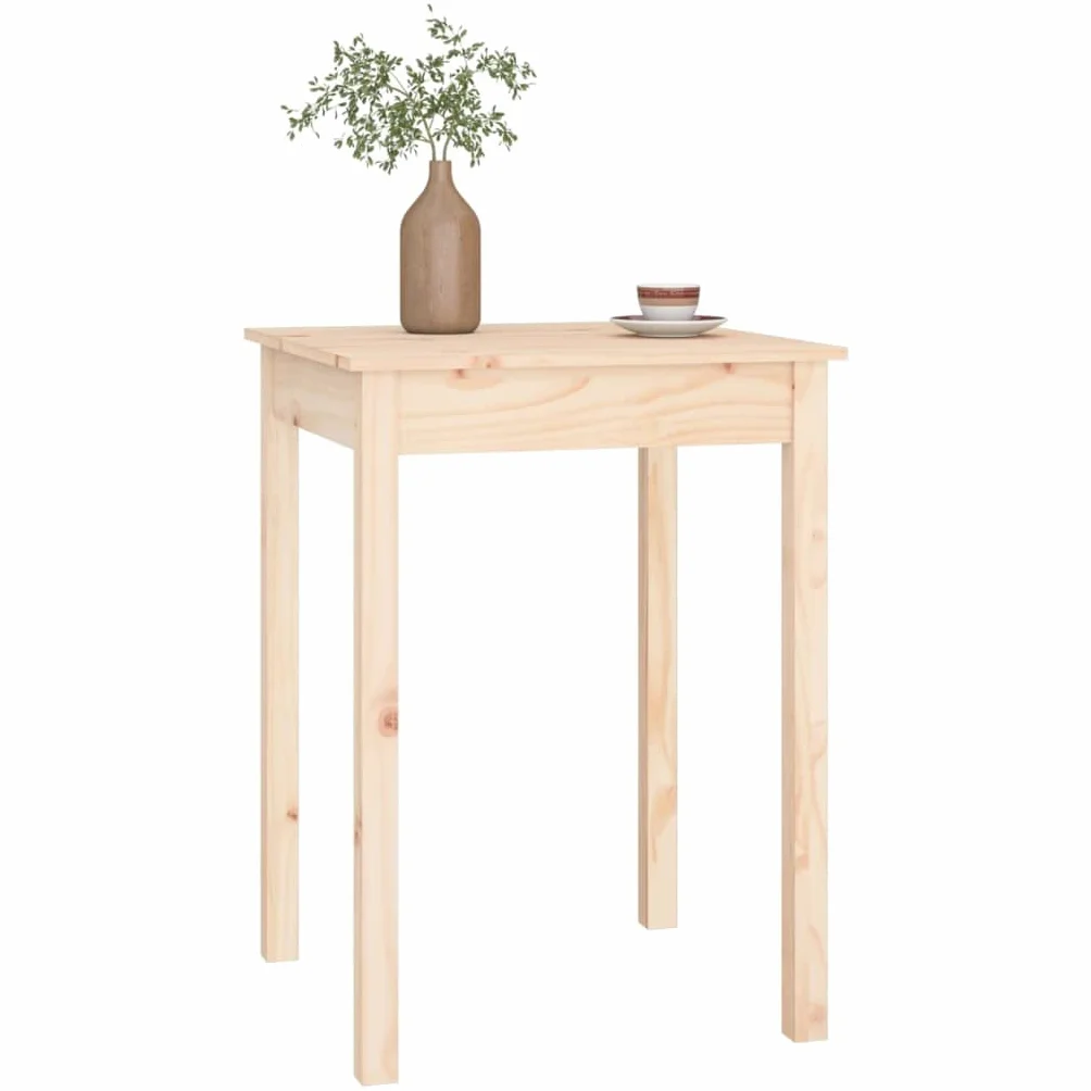 Générique Okrągły stół z litego drewna sosnowego 55x55x75 cm | Stabilna rama, solidna góra, dołączony uchwyt ścienny, instrukcja montażu w zestawie, uniwersalne zastosowanie