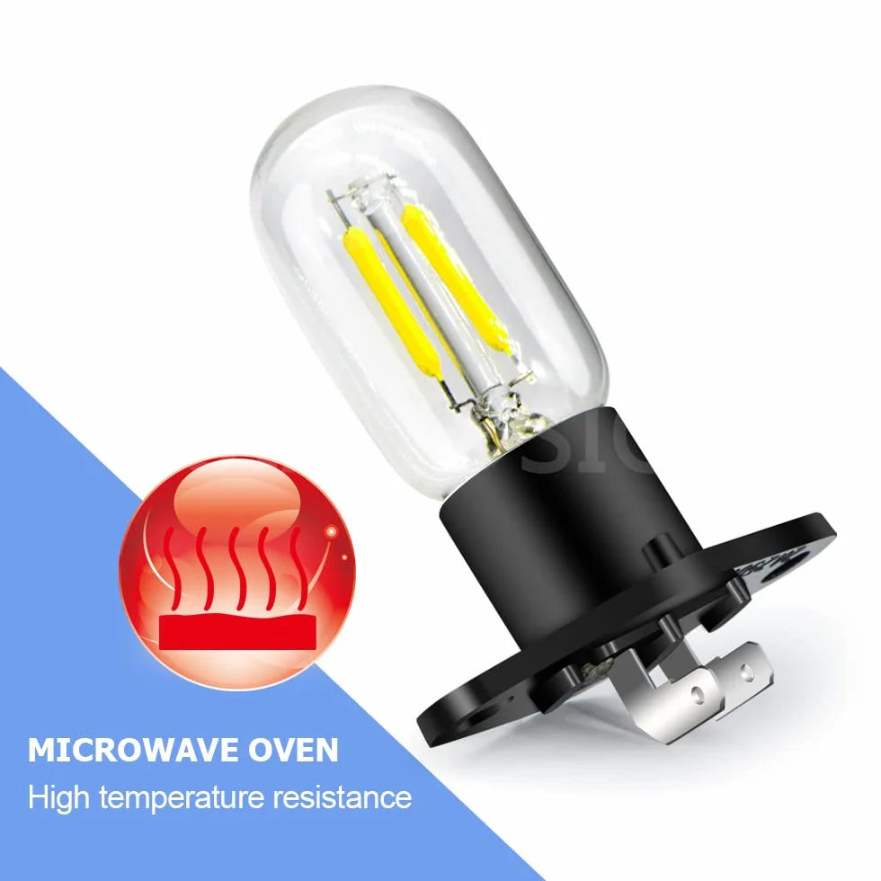 Ruiandsion Żarówka mikrofalowa Z187 Podstawa 240V 2A 25W Lampa LED Kuchenka mikrofalowa Uniwersalna lampa gruszkowa, biała