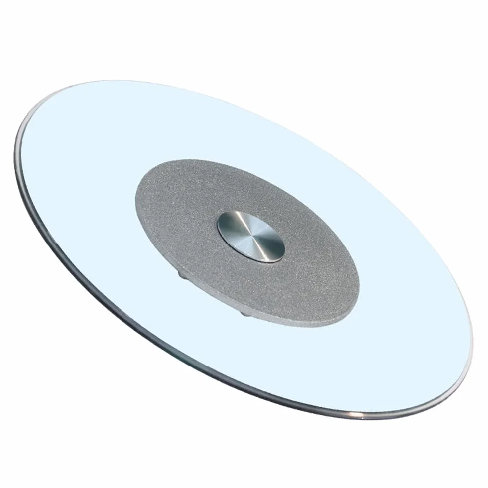 Obrotowy talerz Lazy Susan z łożyskiem, wytrzymała płyta nośna, 60 cm, 70 cm, 80 cm, 90 cm, 90 cm, obrotowy talerz ze szkła hartowanego stół jadalny, okrągła taca nośna, antypoślizgowa obrotowa taca