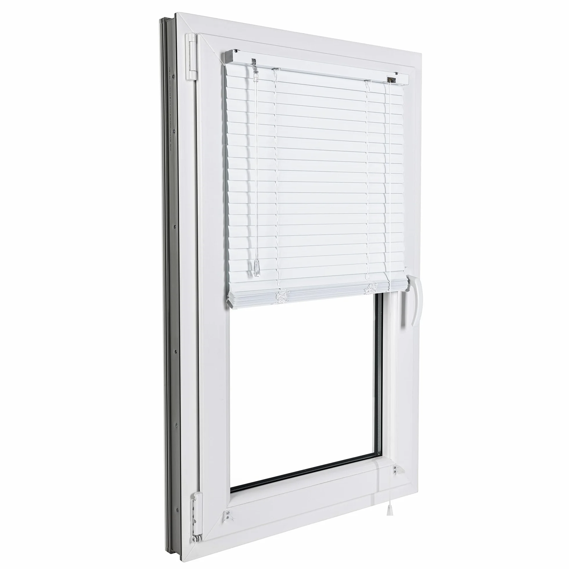 Żaluzja aluminiowa SONELLO wewnętrzna 70cm x 130cm Biała Aluminiowe żaluzje fasadowe Klemmfix bez wiercenia: antyrefleksyjna ochrona wizualna przed światłem i słońcem dla okien i drzwi