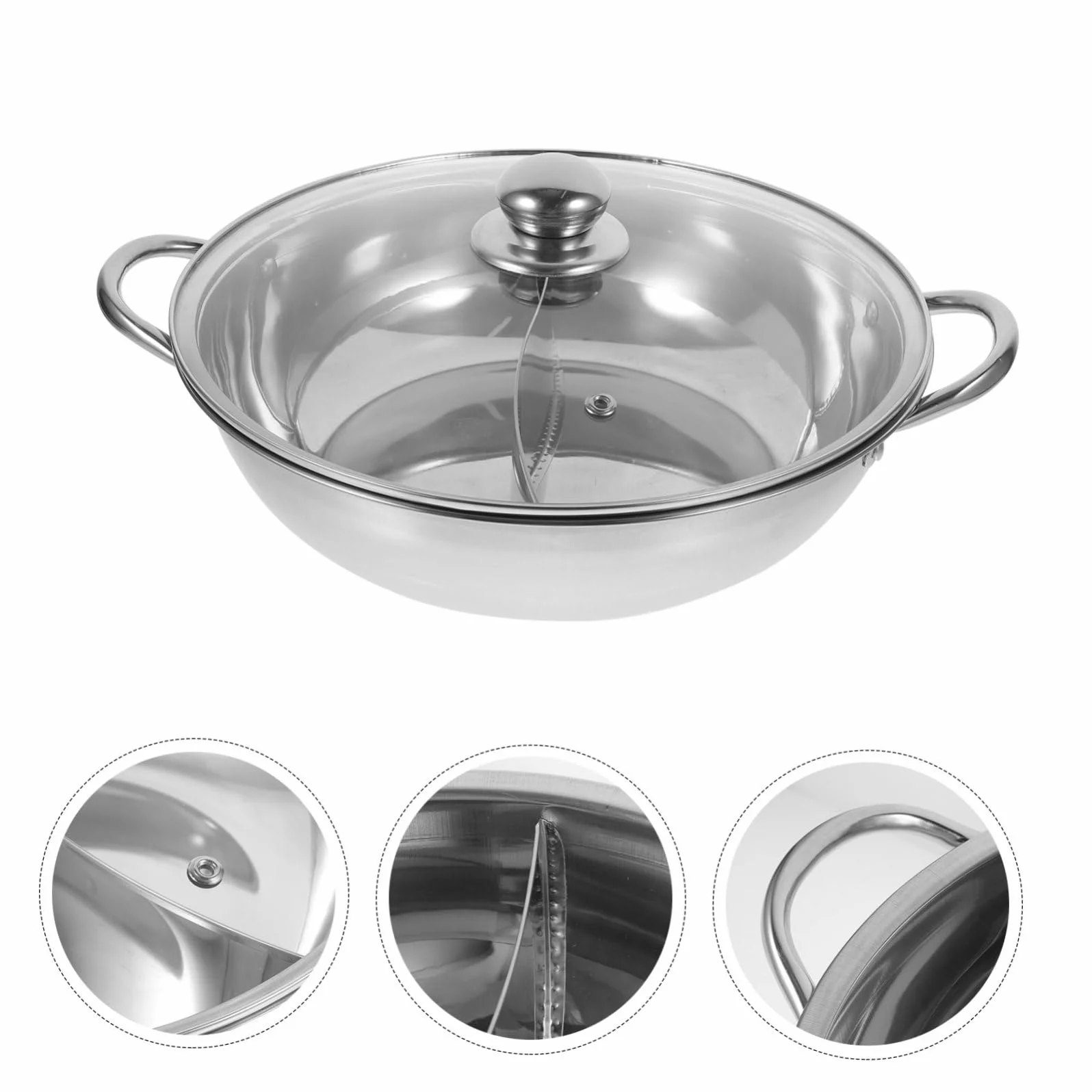 Garnek Do Duszenia Hotpot Pot Divider Elektryczny Garnek Do Duszenia O Podwójnym Smaku Gotowanie Na Kuchence Gazowej Można Myć W Zmywarce