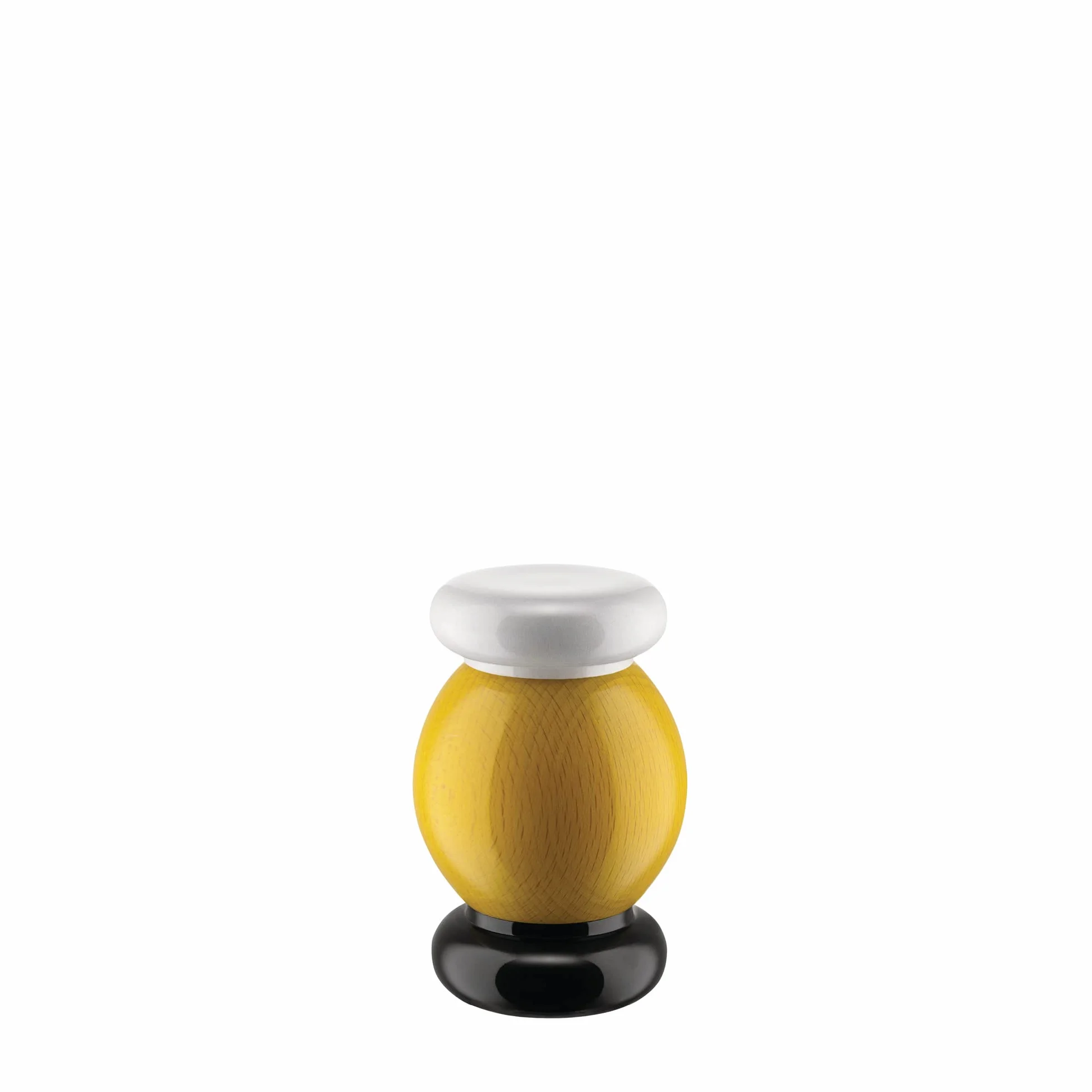 Alessi MP0210 młynek do soli, pieprzu i przypraw w drewnie bukowym, kolekcja 100 wartości, biały, czarny, żółty