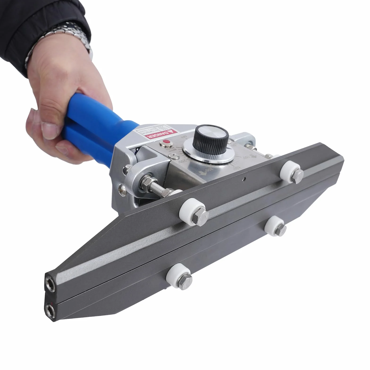 Handheld zgrzewarka na gorąco, 300 mm, 500 W, 0-300°C, z kablem sieciowym o długości 1,8 m, zgrzewarka do grubych worków, torebek z mylaru, folii aluminiowej, papieru typu kraft (niebieska)