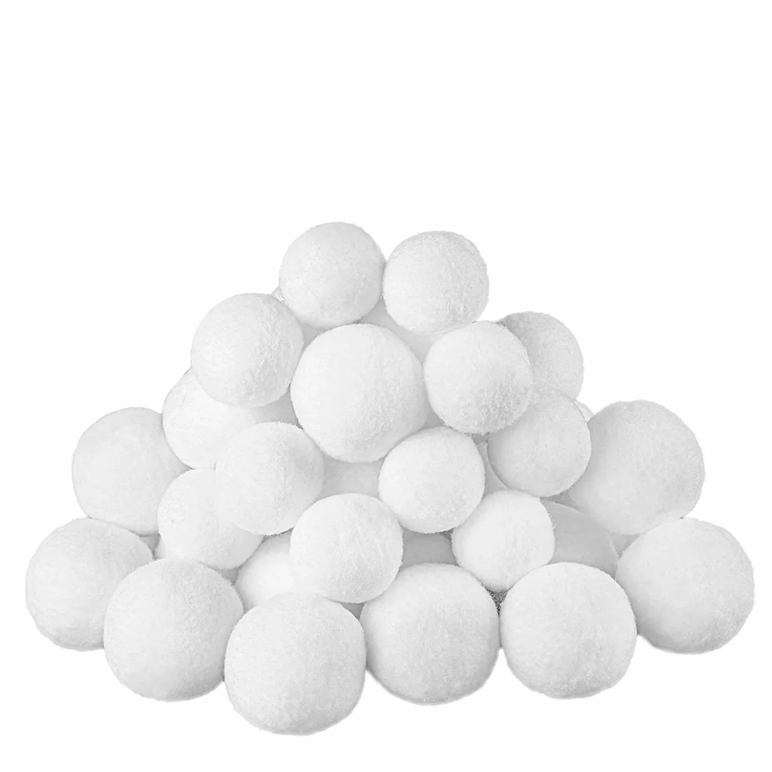 25 sztuk sztucznych śnieżek do walki z śnieżkami w pomieszczeniach, białe pluszowe kule śnieżne do zawieszenia, miękkie pluszowe kule do zawieszenia, sztuczny śnieg do bitwy śnieżnej, na zimę,