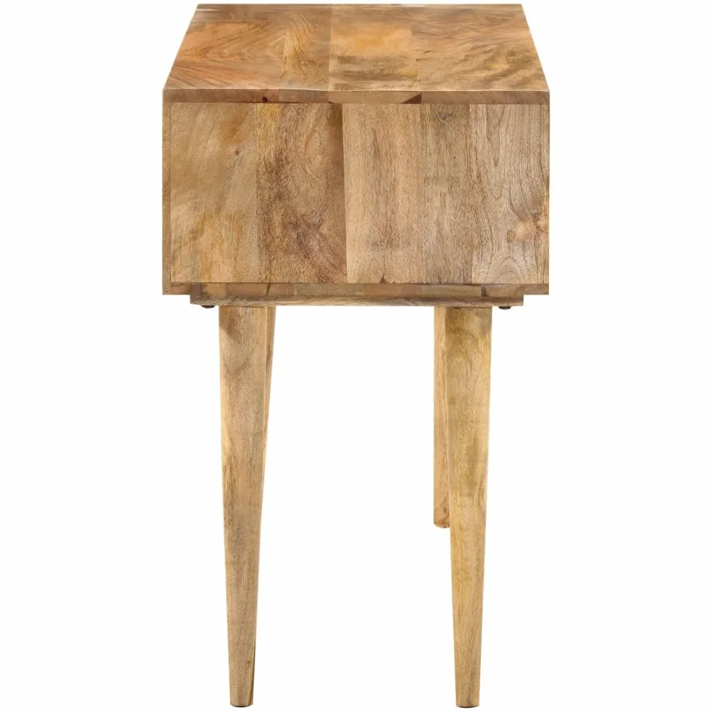 Homgoday Biurko z szufladami 110 x 47 x 76 cm z litego drewna mango, meble biurkowe, biurko, biurko komputerowe, biurko zajmujące mało miejsca, stół biurkowy, biurko do gier do pokoju dziecięcego