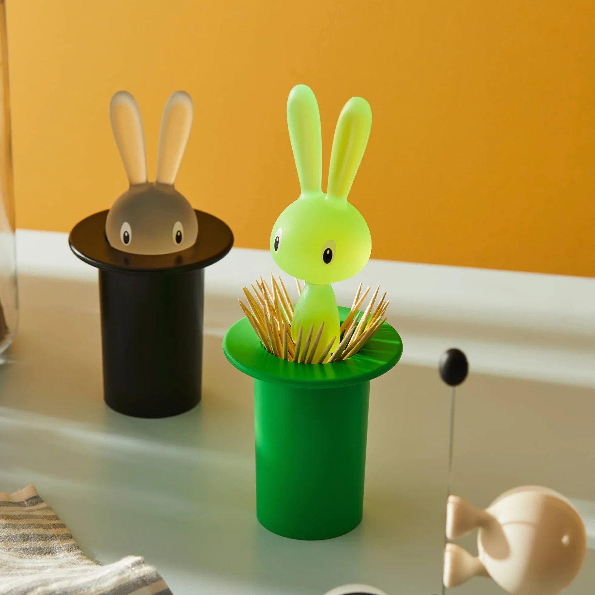 A di Alessi Magic Bunny wykałaczka, żółty (ASG16 Y)