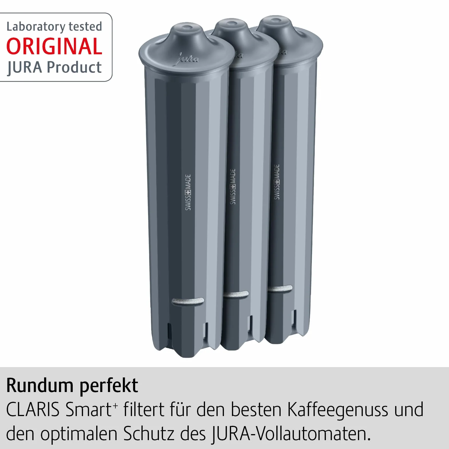 Jura Claris Smart+ Filtr do Wody, Szary, 3 sztuki