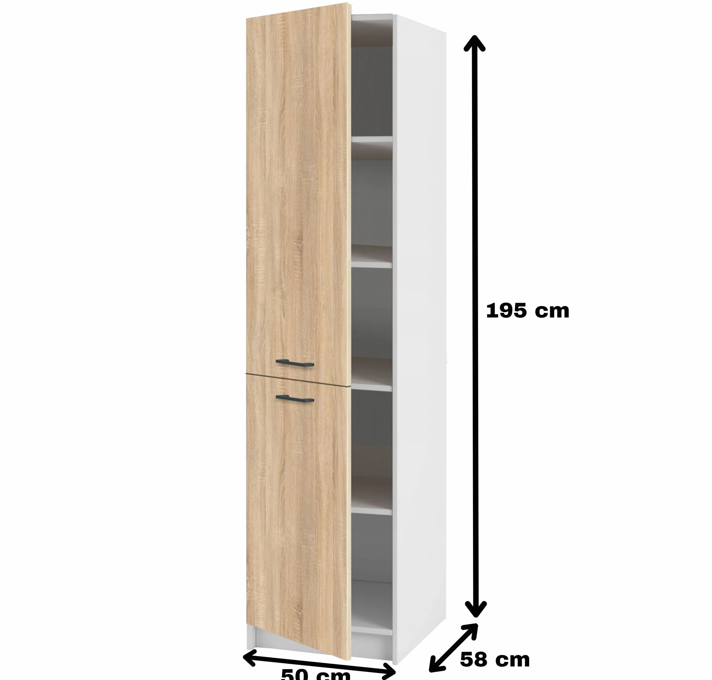 Szafka Słupek Kuchenna Stojąca Dolna Dąb Sonoma 50 CM