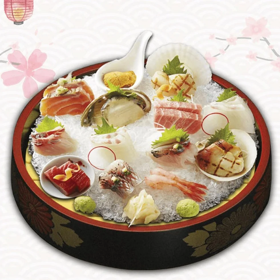 Okrągły talerz do sushi japońska taca do serwowania sushi talerz sashimi naczynia kuchenne talerze do serwowania do restauracji japoński wystrój