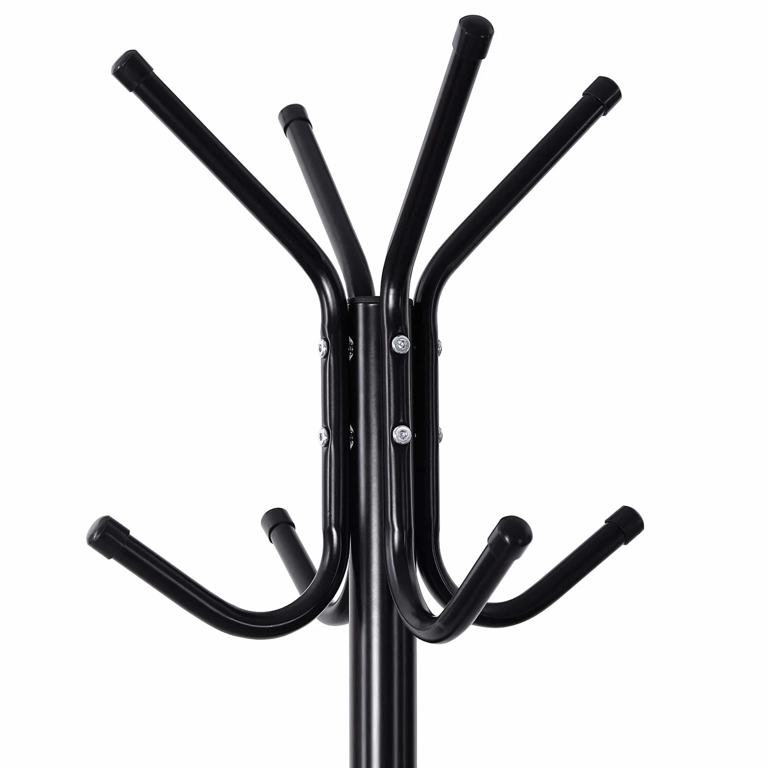 SONGMICS Stabilny metalowy wieszak na ubrania wieszak garderobiany wysokość ok. 176 cm, czarny, RCR17B