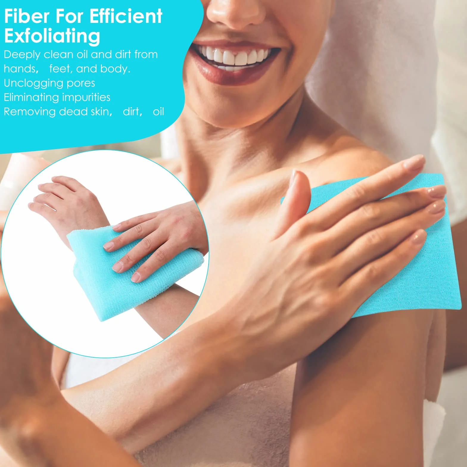 WLLHYF Ręcznik ścierający Nylon japoński do peelingu pod prysznicem do mycia ciała wielokolorowe gąbki głęboko czyszczące myjka pleców masażer spa ręcznik do kąpieli dla kobiet i mężczyzn